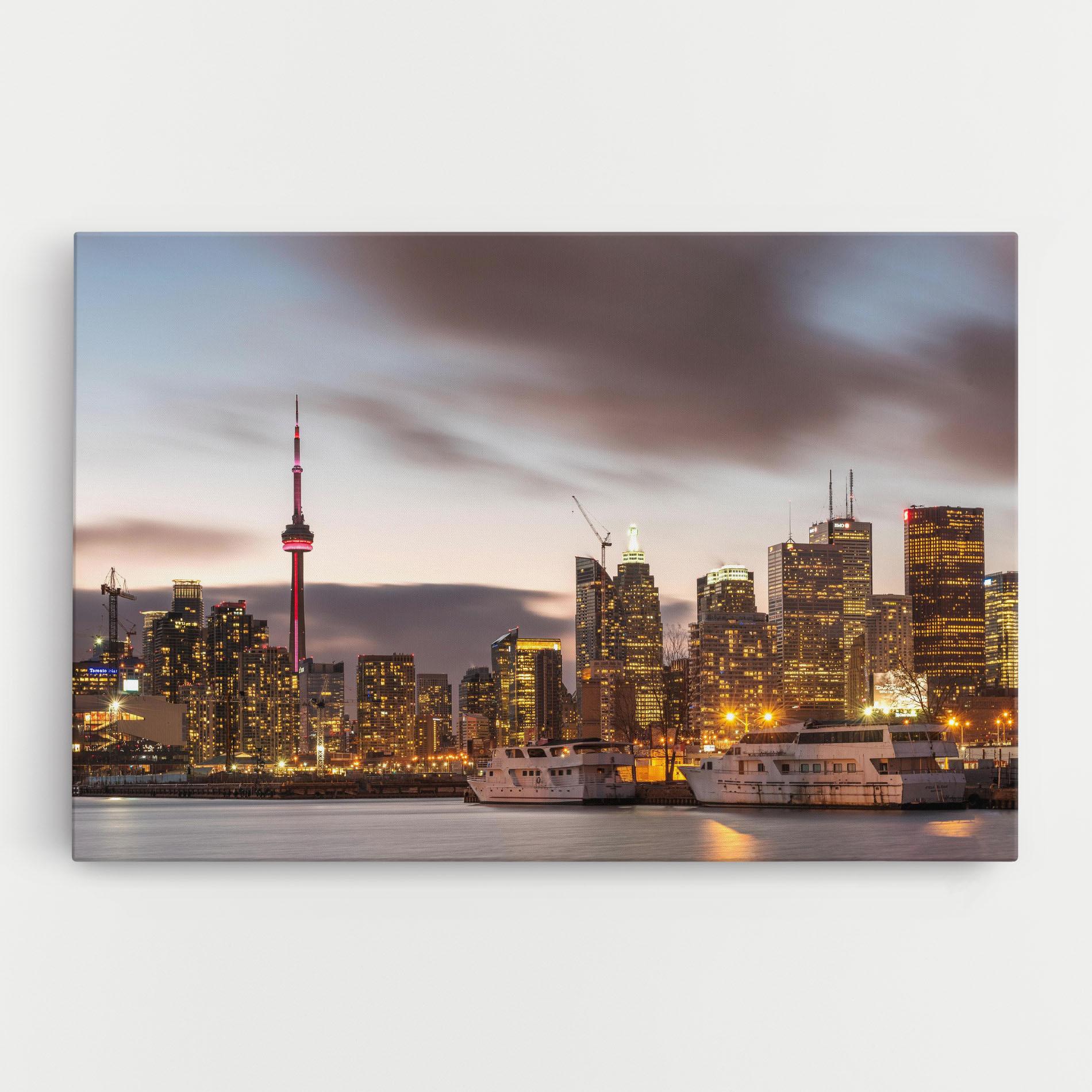 Tablou Canvas Gold Light City mockup 0