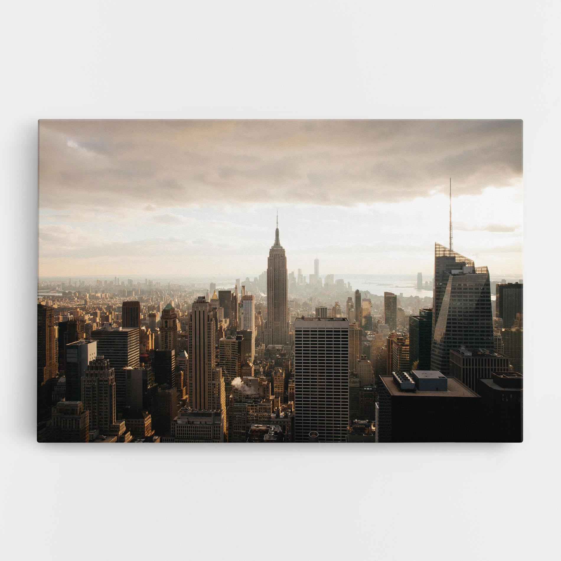 Tablou Canvas Grey Cloud Buildings mockup 0