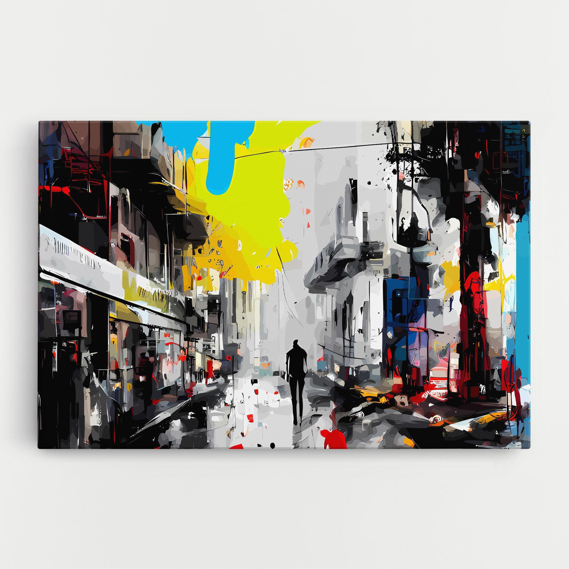 Tablou Canvas Grunge City Art mockup 0