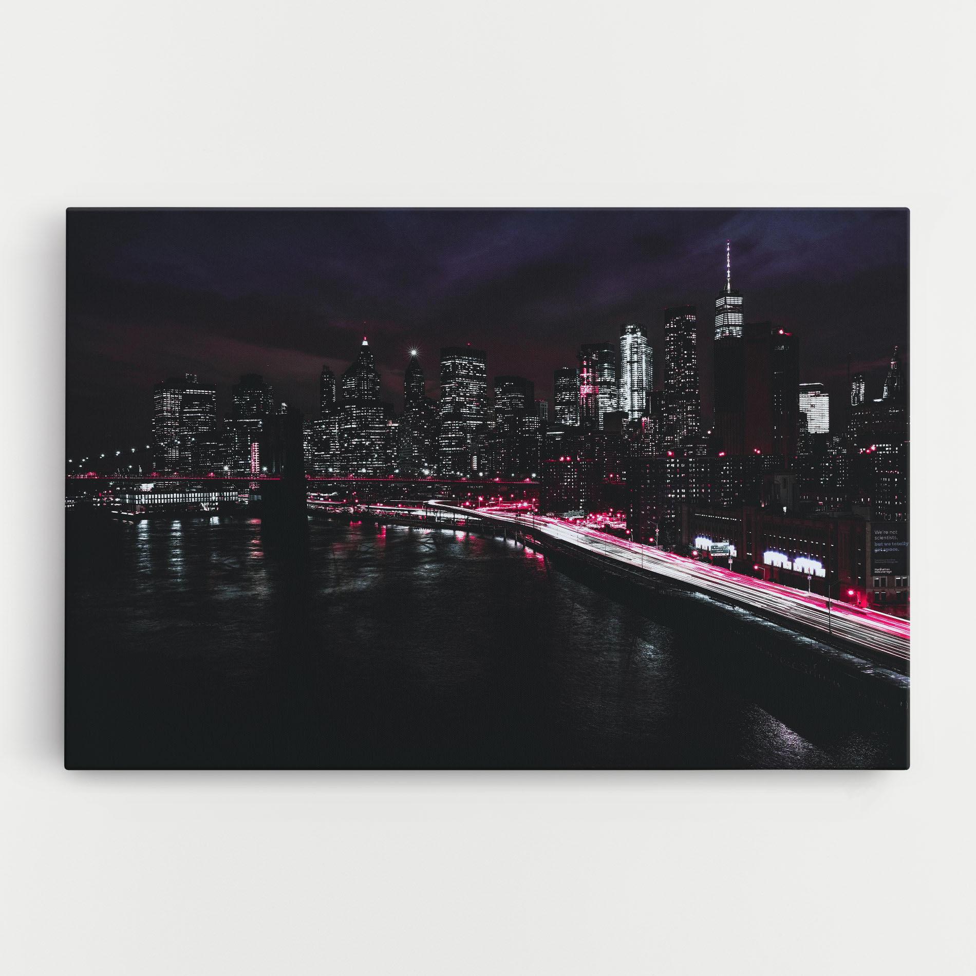 Tablou Canvas Pink Light City mockup 0