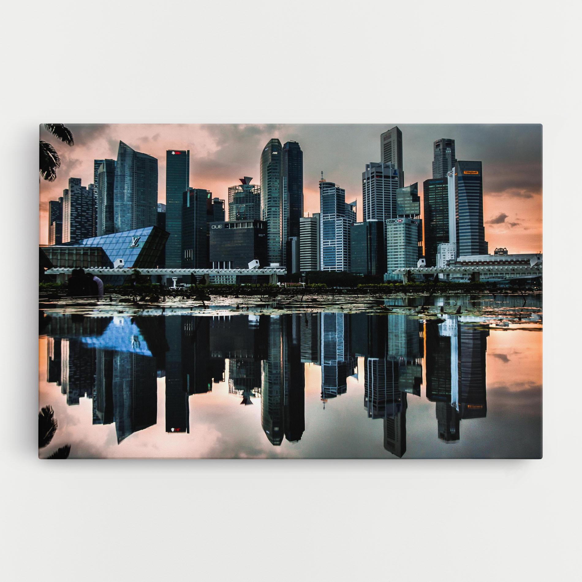 Tablou Canvas Urban Water Reflection mockup 0