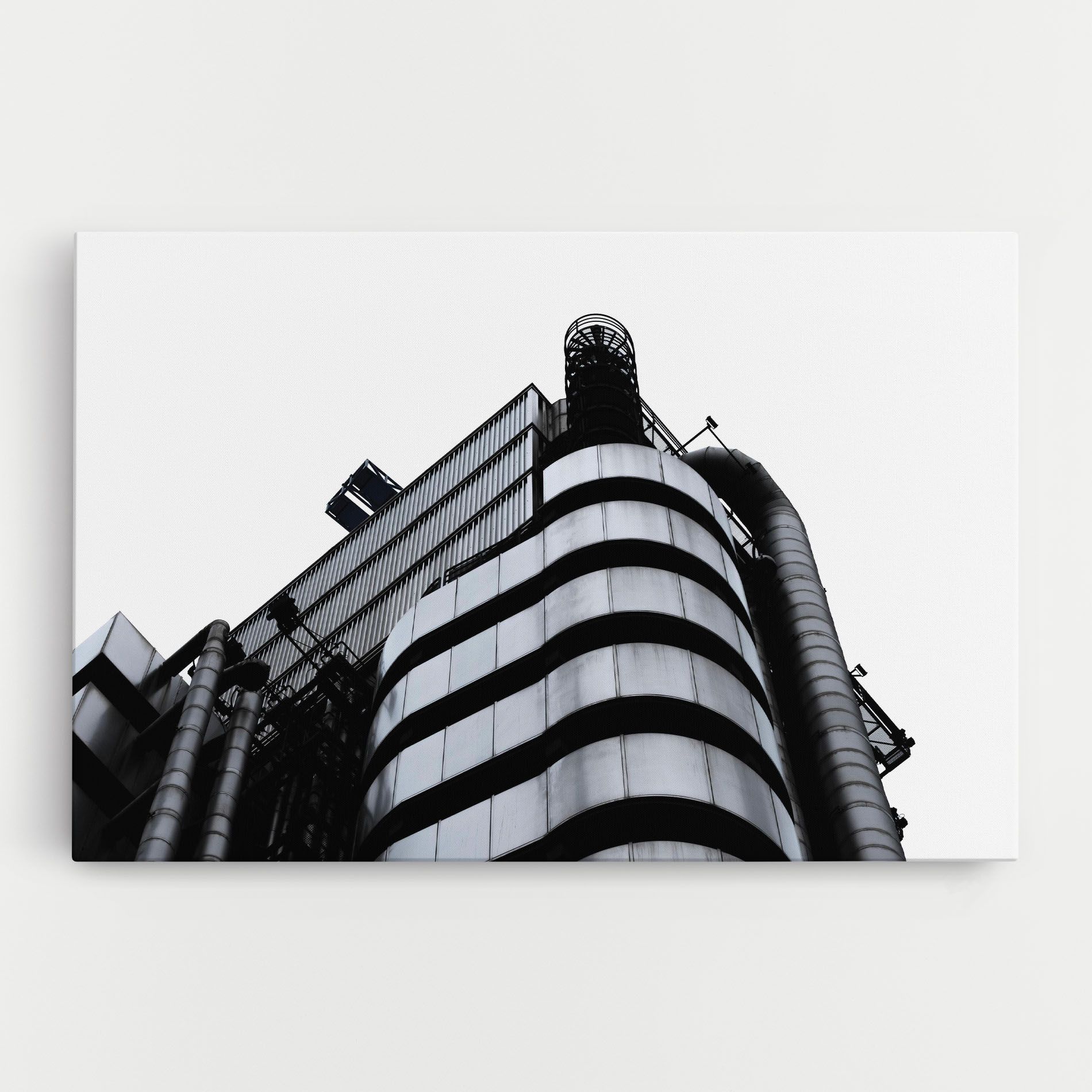 White Black Building mockup 0
