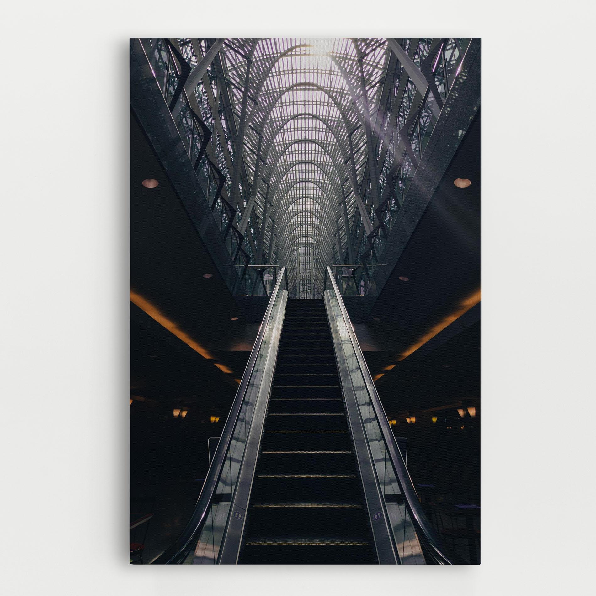 Tablou Canvas Grey Stairs Building mockup 0