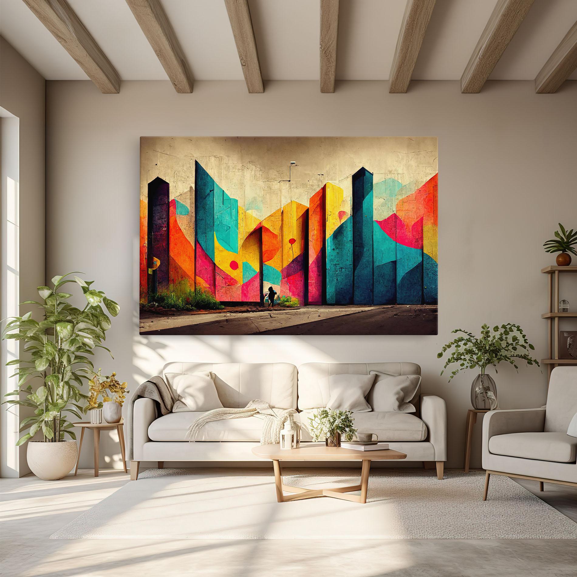 Tablou Canvas Abstract City Color mockup 6