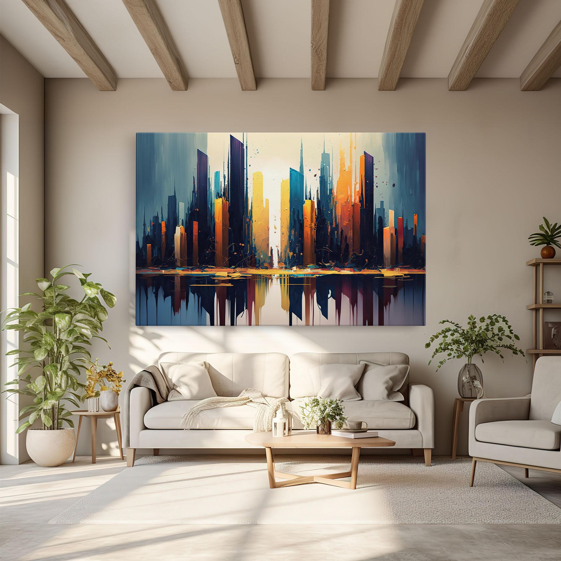 Tablou Canvas City Pain Art mockup 6