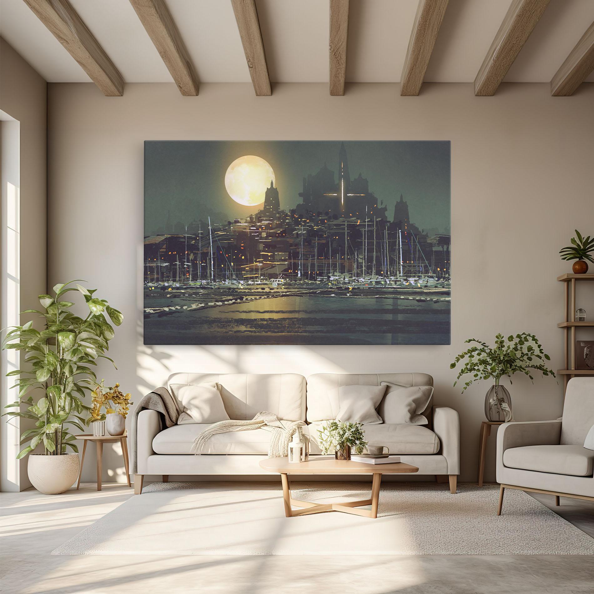 Tablou Canvas City Port mockup 6