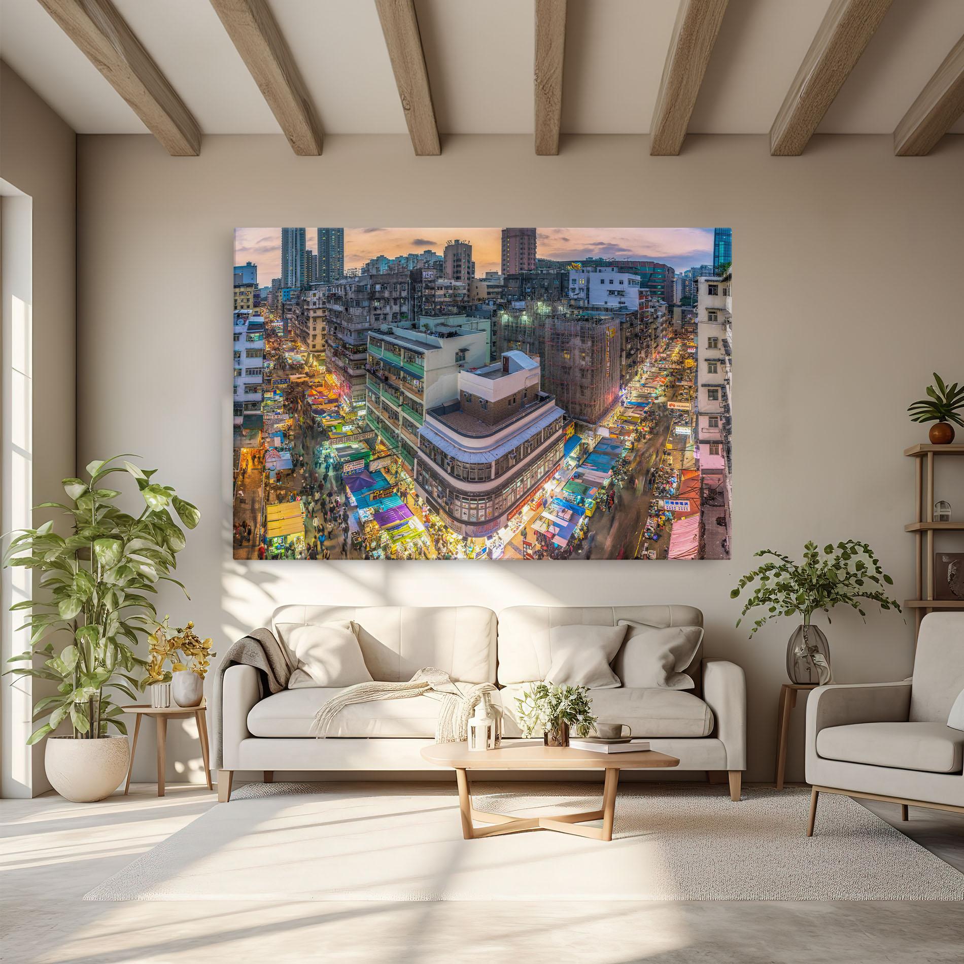 Tablou Canvas Colorful Building mockup 6