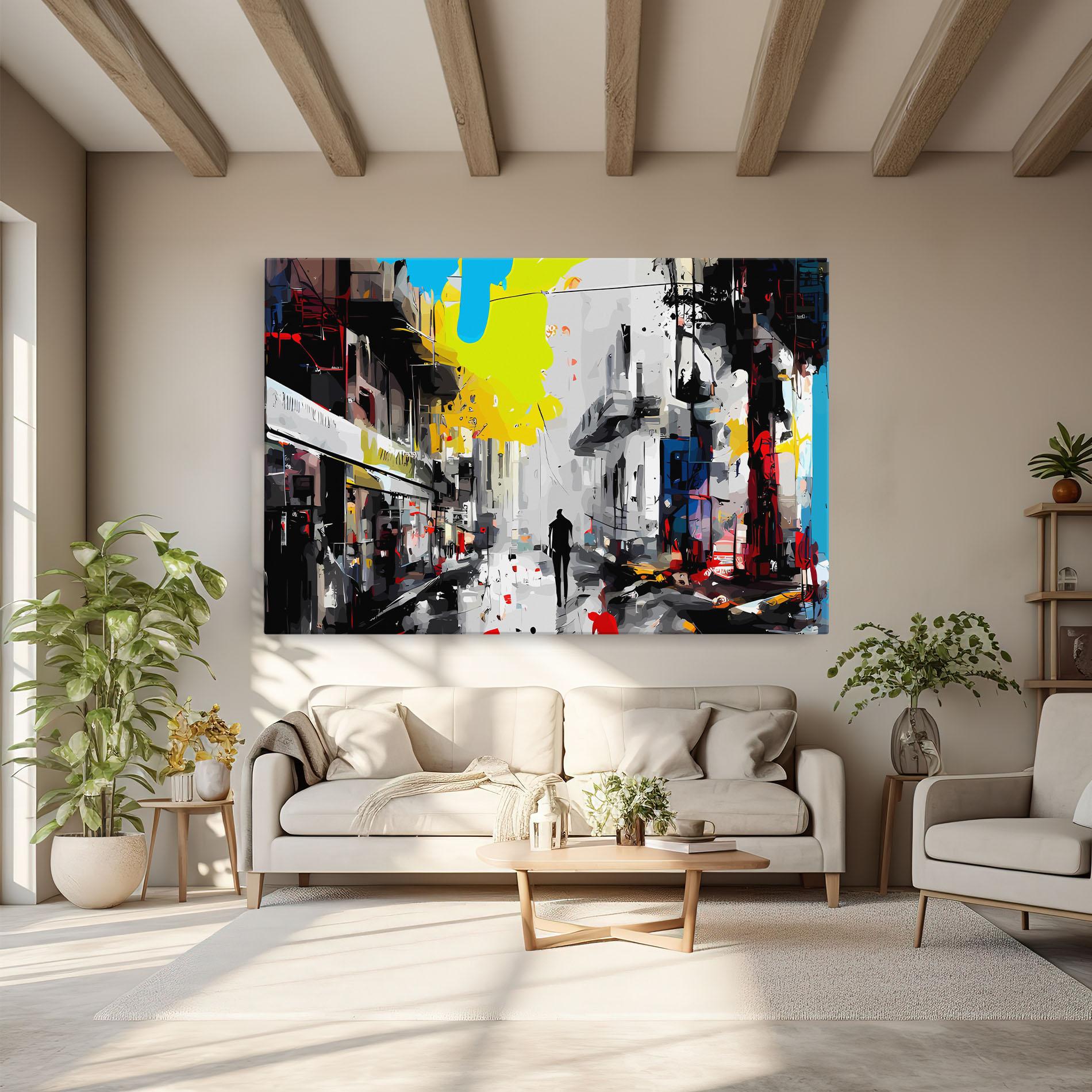 Tablou Canvas Grunge City Art mockup 6