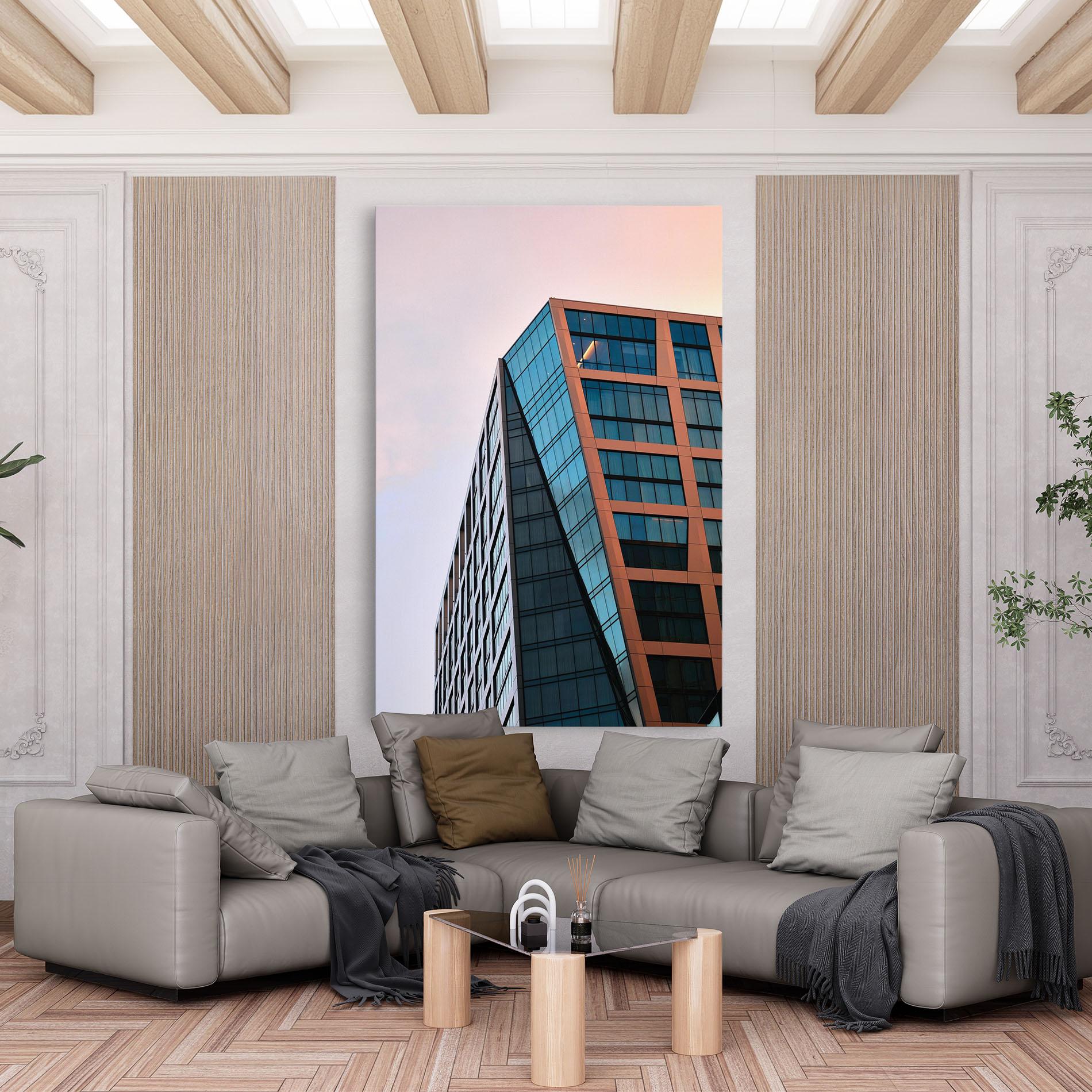 Tablou Canvas Blue Glass Building mockup 6