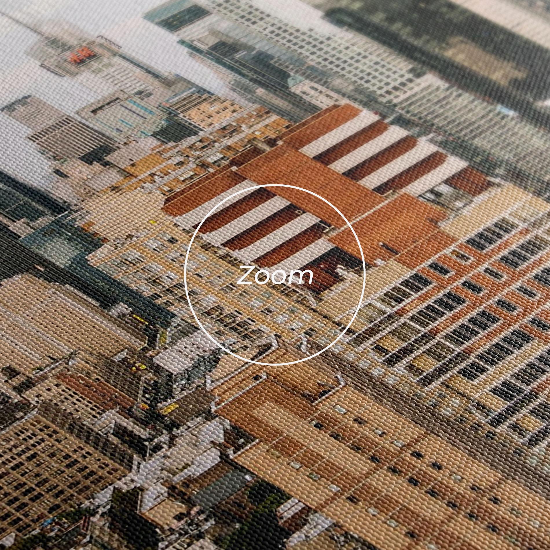 Tablou Canvas Cream Orange Building mockup 3