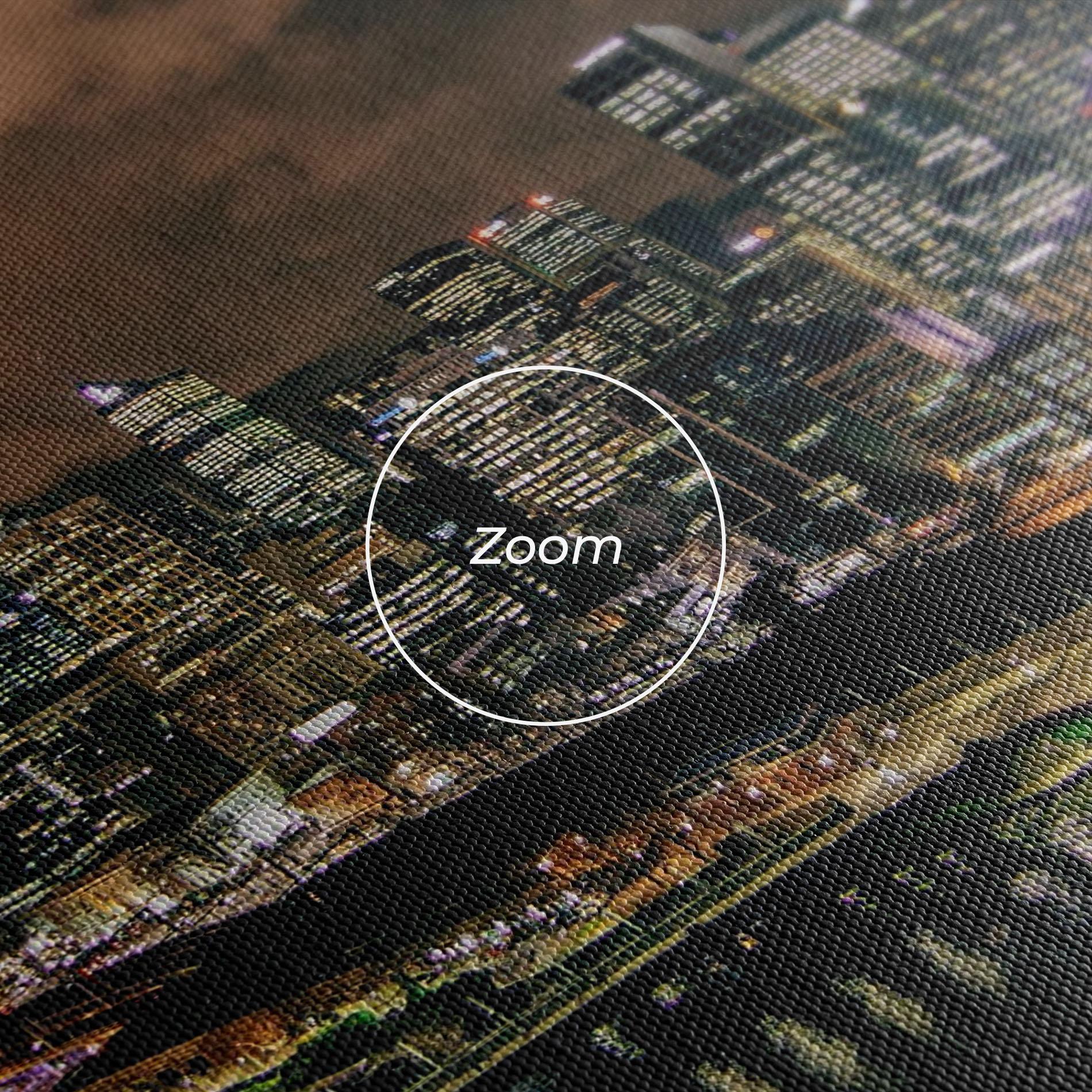 Tablou Canvas Green Purple City mockup 3