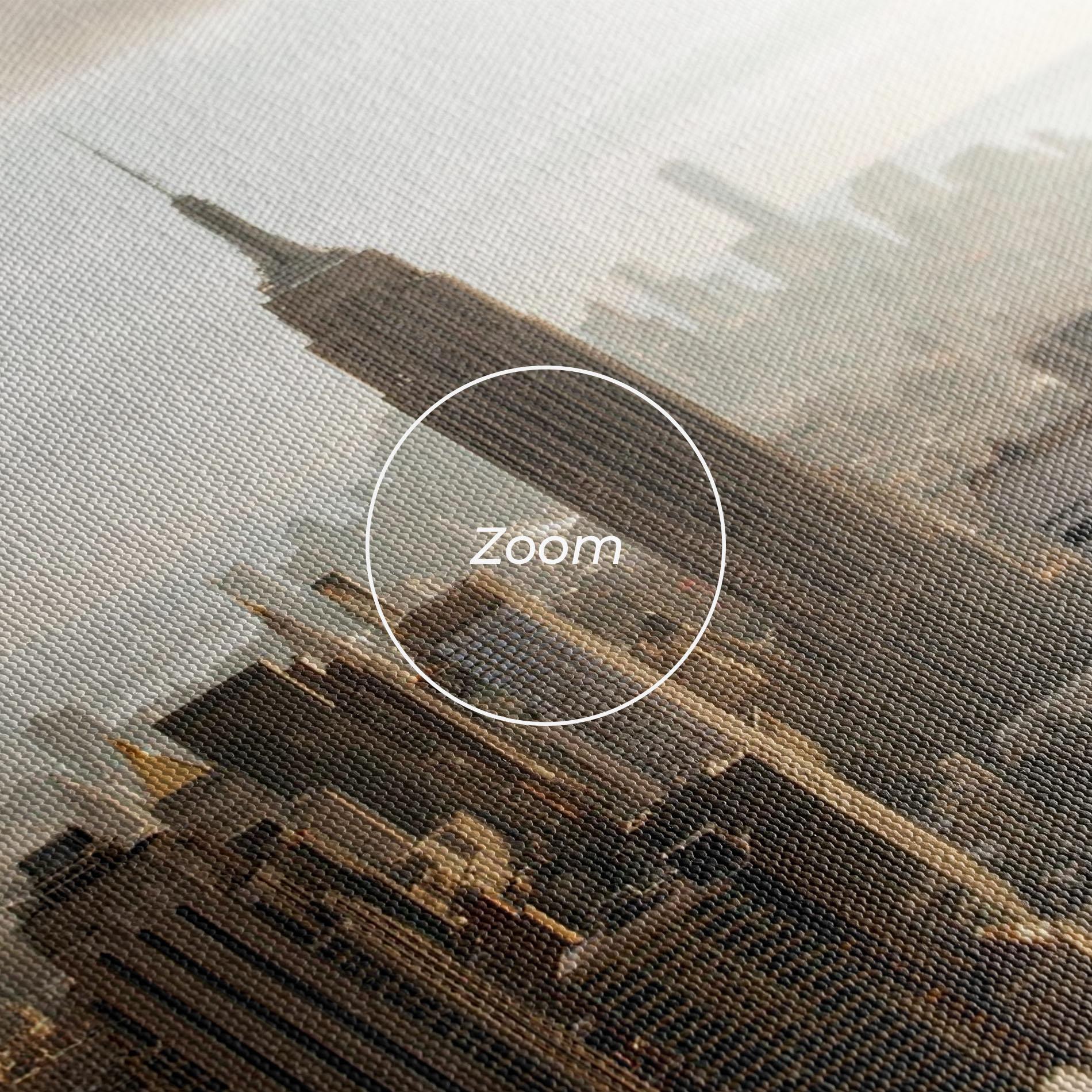 Tablou Canvas Grey Cloud Buildings mockup 3