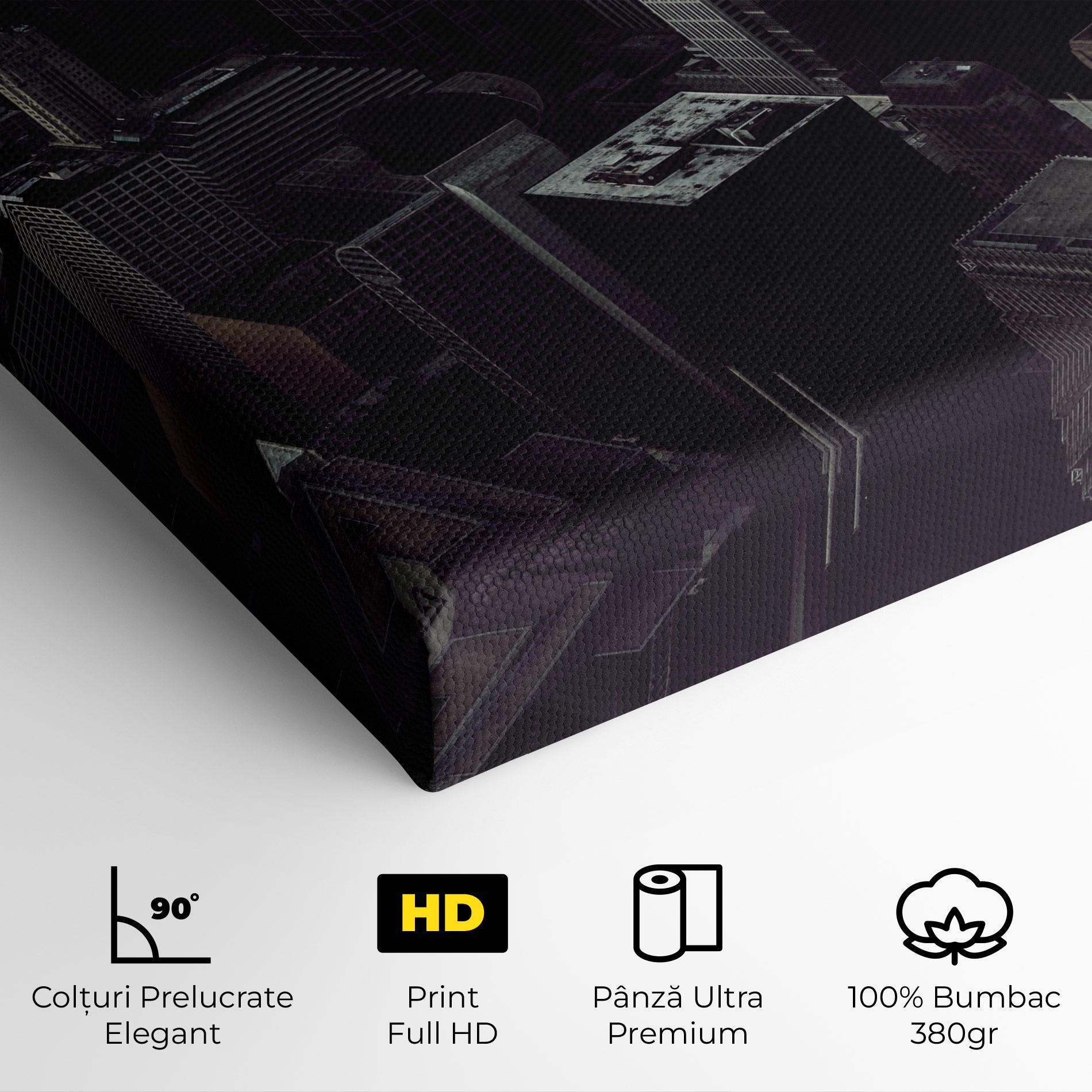 Tablou Canvas Black Cream Building mockup 4