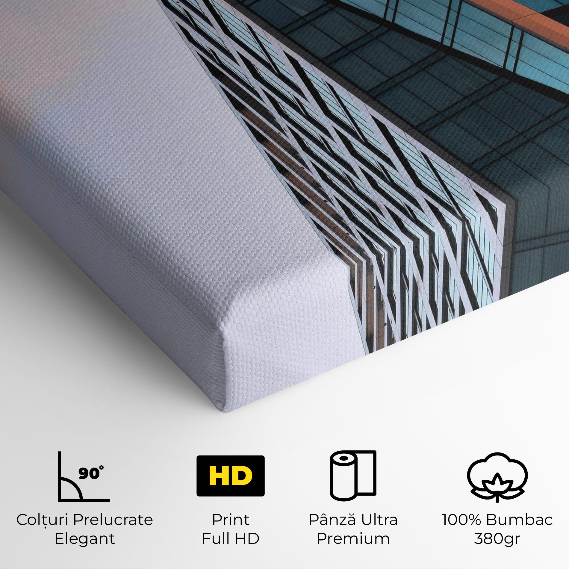 Tablou Canvas Blue Glass Building mockup 4