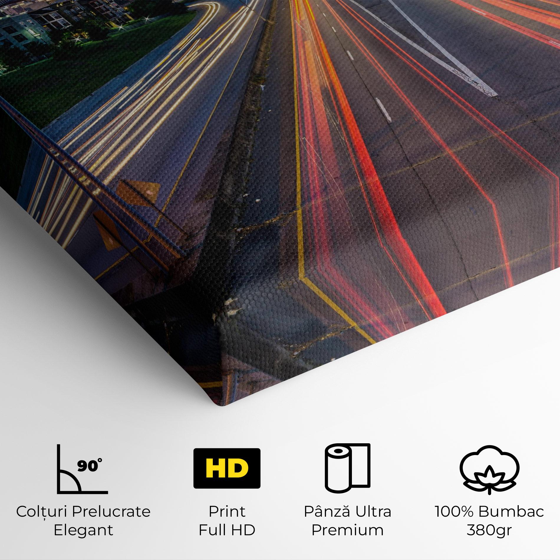 Tablou Canvas Car Lights City mockup 4