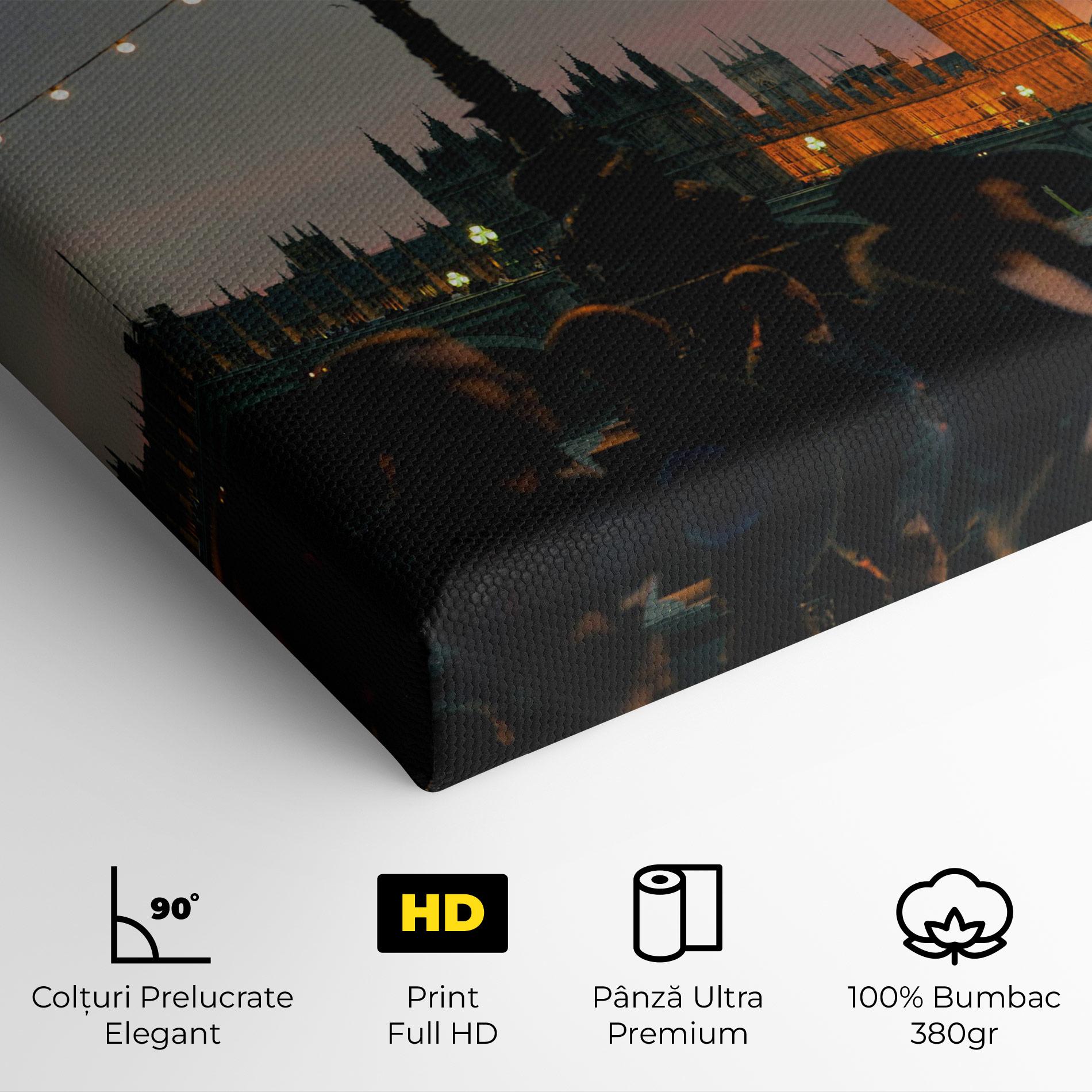 Tablou Canvas Clock Lights mockup 4