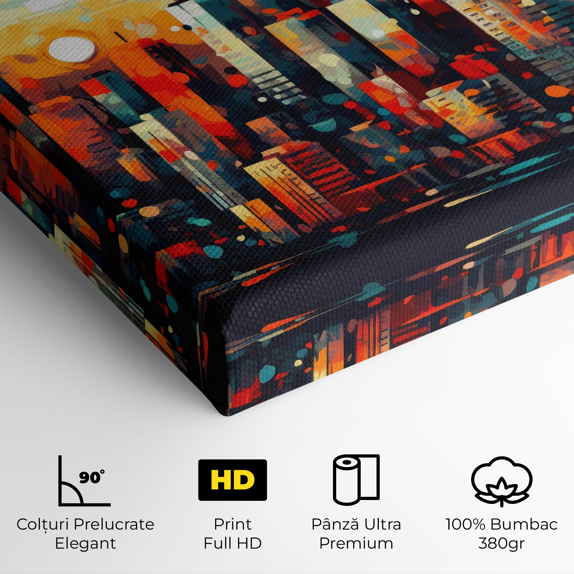 Tablou Canvas Colorful City Painting mockup 4