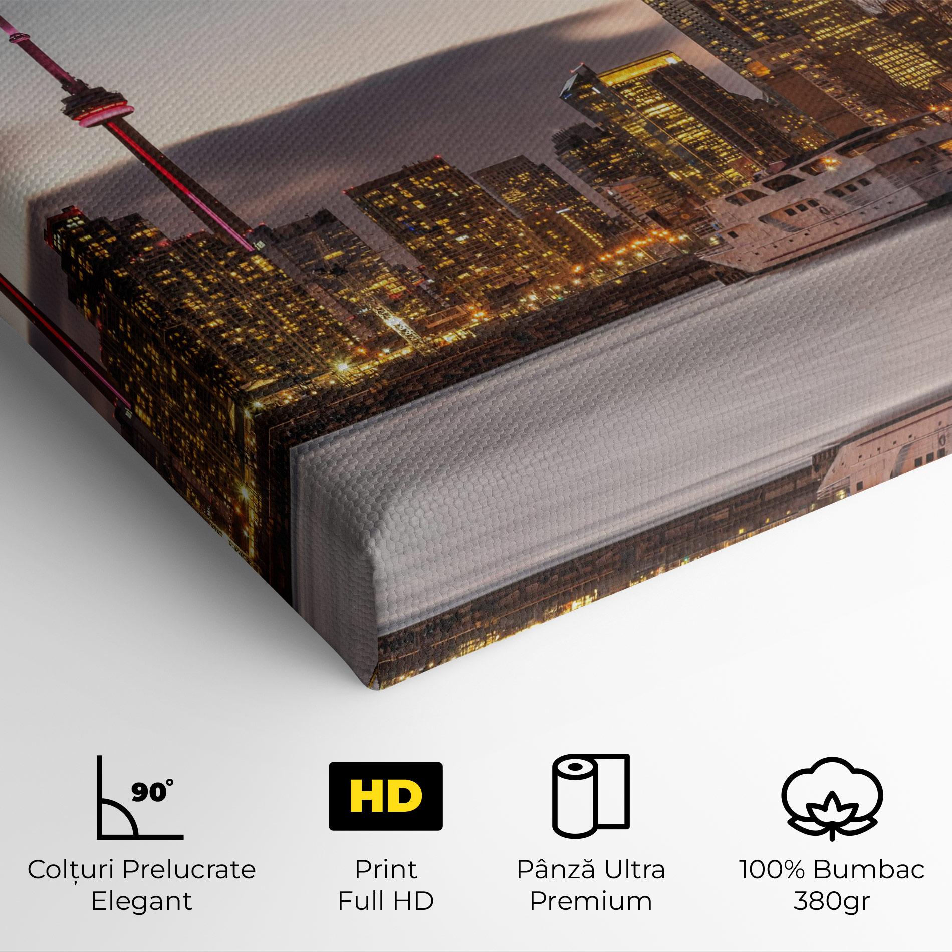Tablou Canvas Gold Light City mockup 4