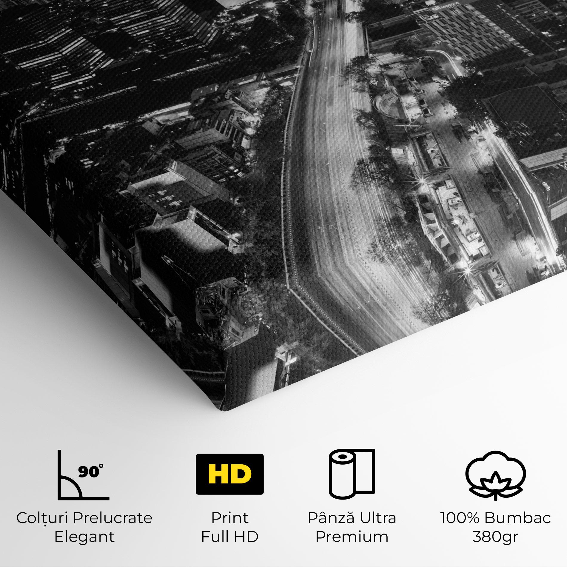 Tablou Canvas Grey Lights City mockup 4