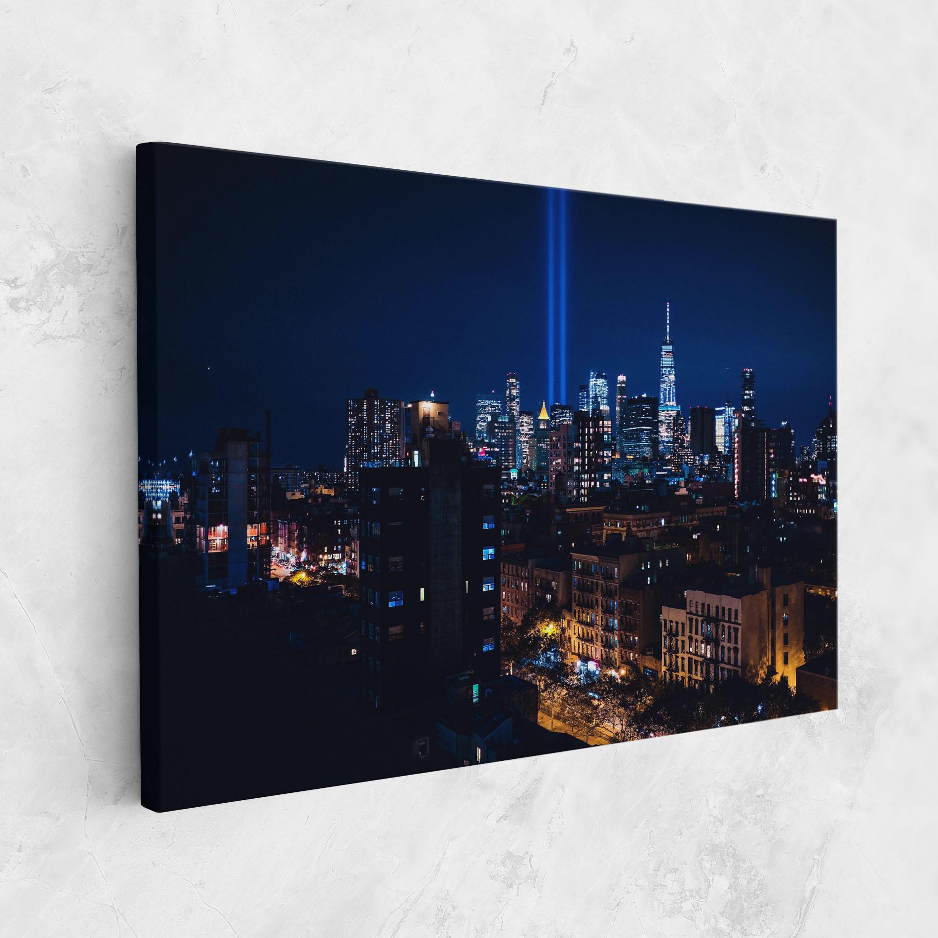 Tablou Canvas Blue Light City mockup 1