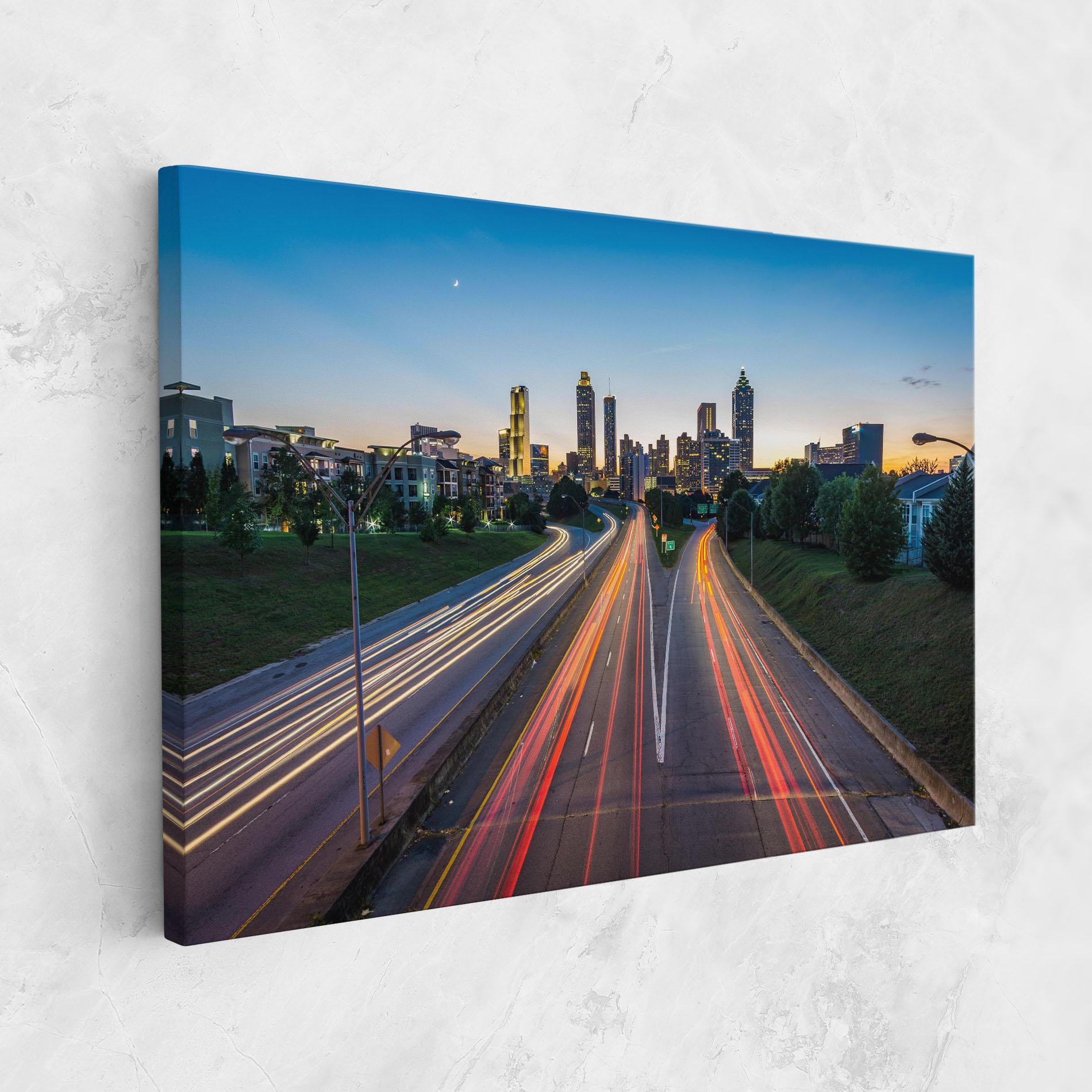 Tablou Canvas Car Lights City mockup 1