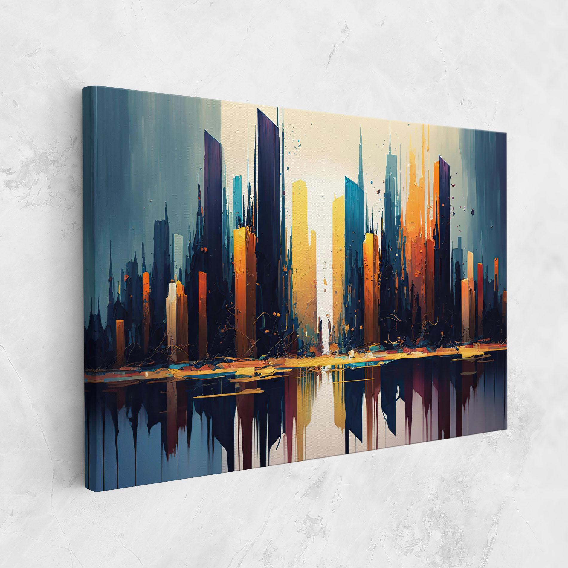 Tablou Canvas City Pain Art mockup 1