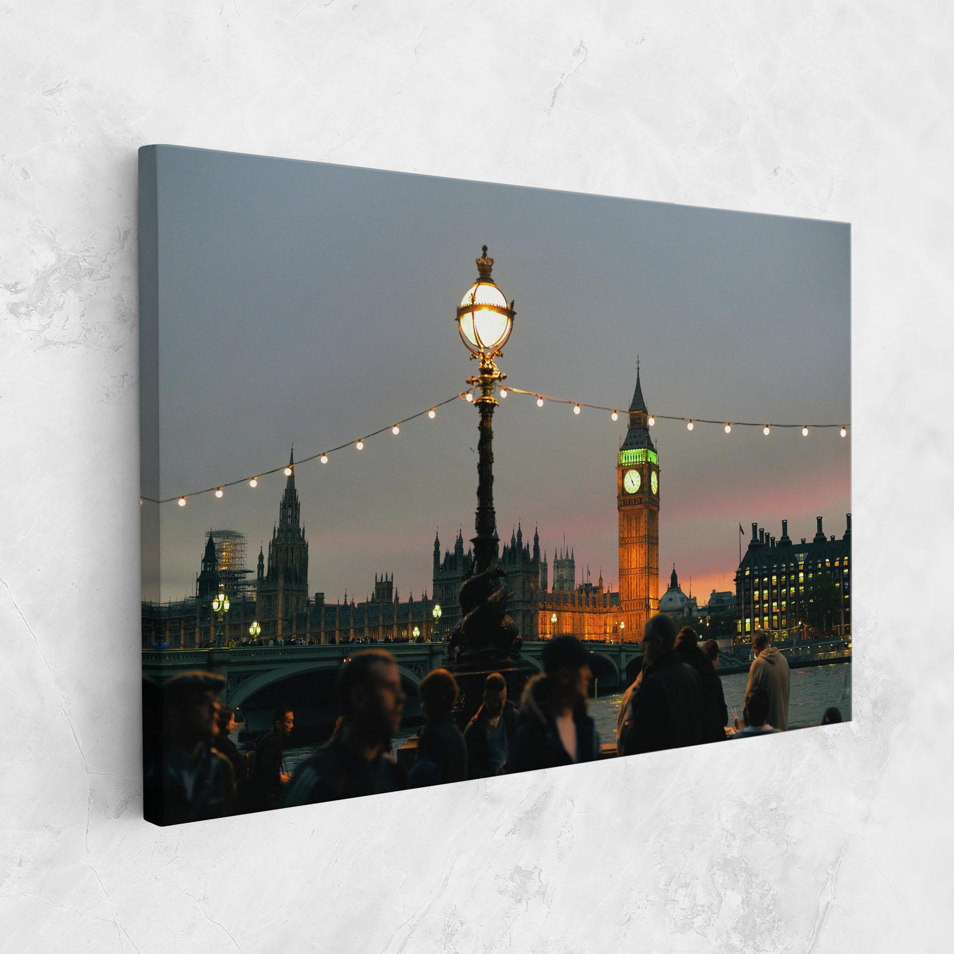 Tablou Canvas Clock Lights mockup 1