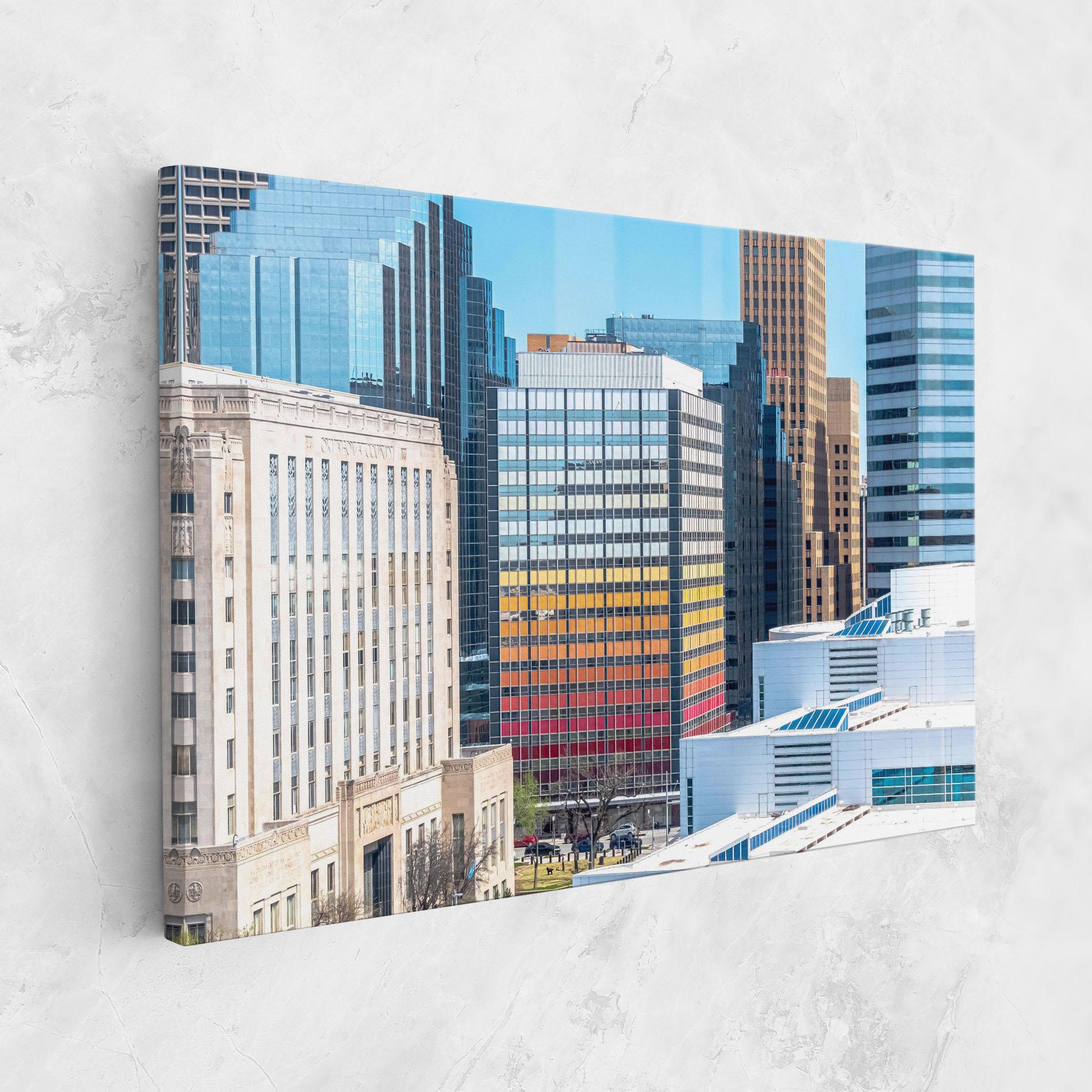 Tablou Canvas Colorful Urban Building mockup 1