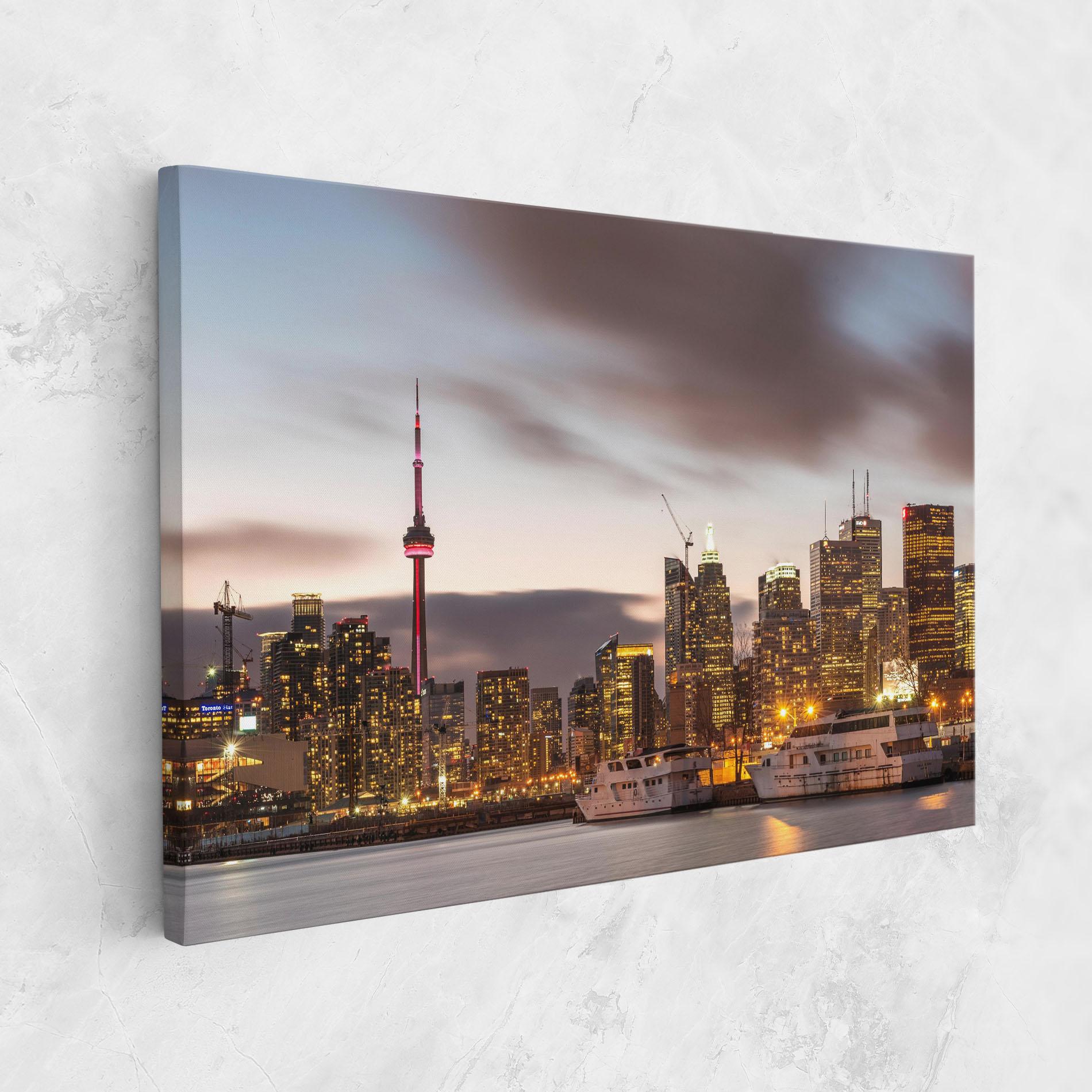 Tablou Canvas Gold Light City mockup 1