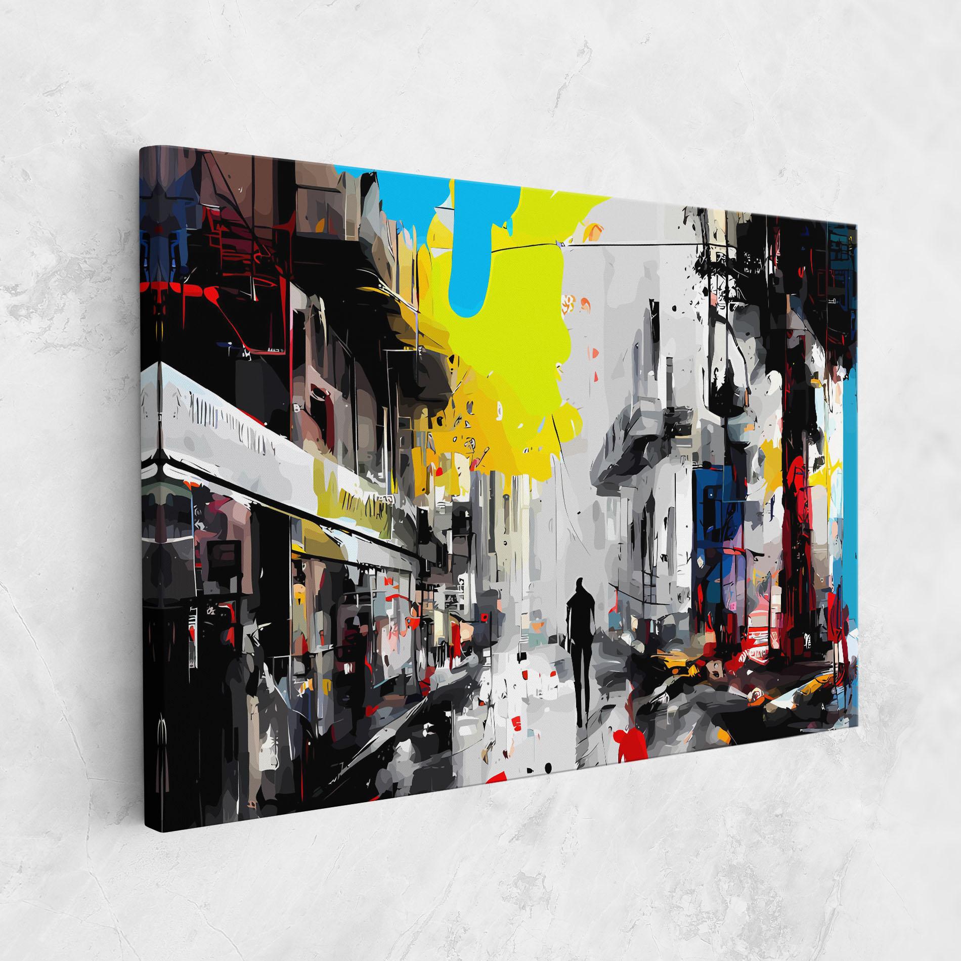 Tablou Canvas Grunge City Art mockup 1