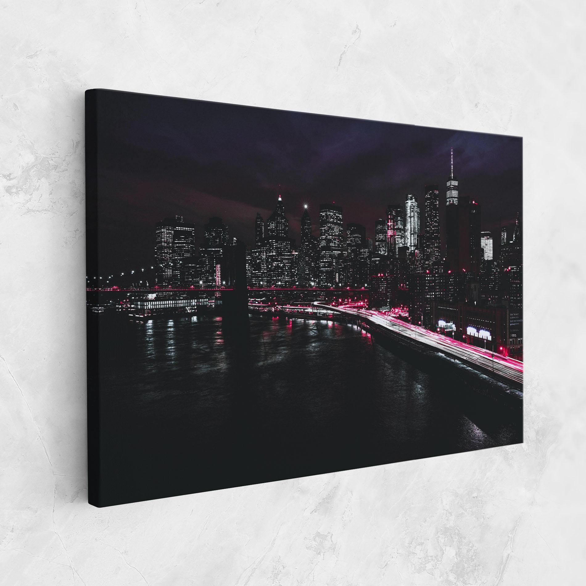 Tablou Canvas Pink Light City mockup 1
