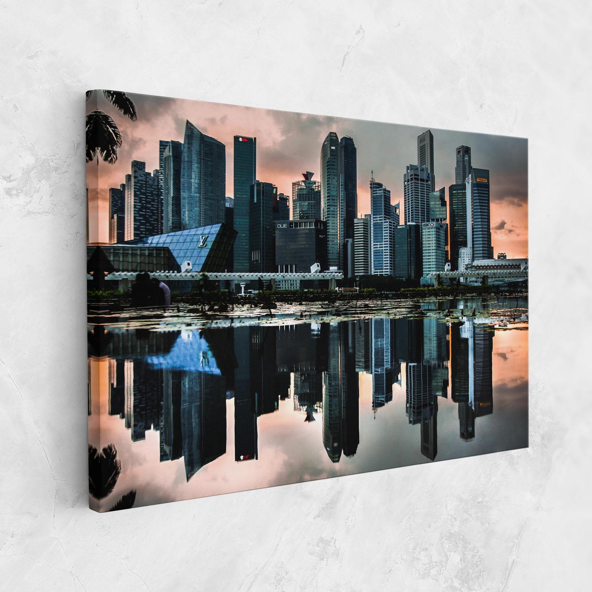 Tablou Canvas Urban Water Reflection mockup 1