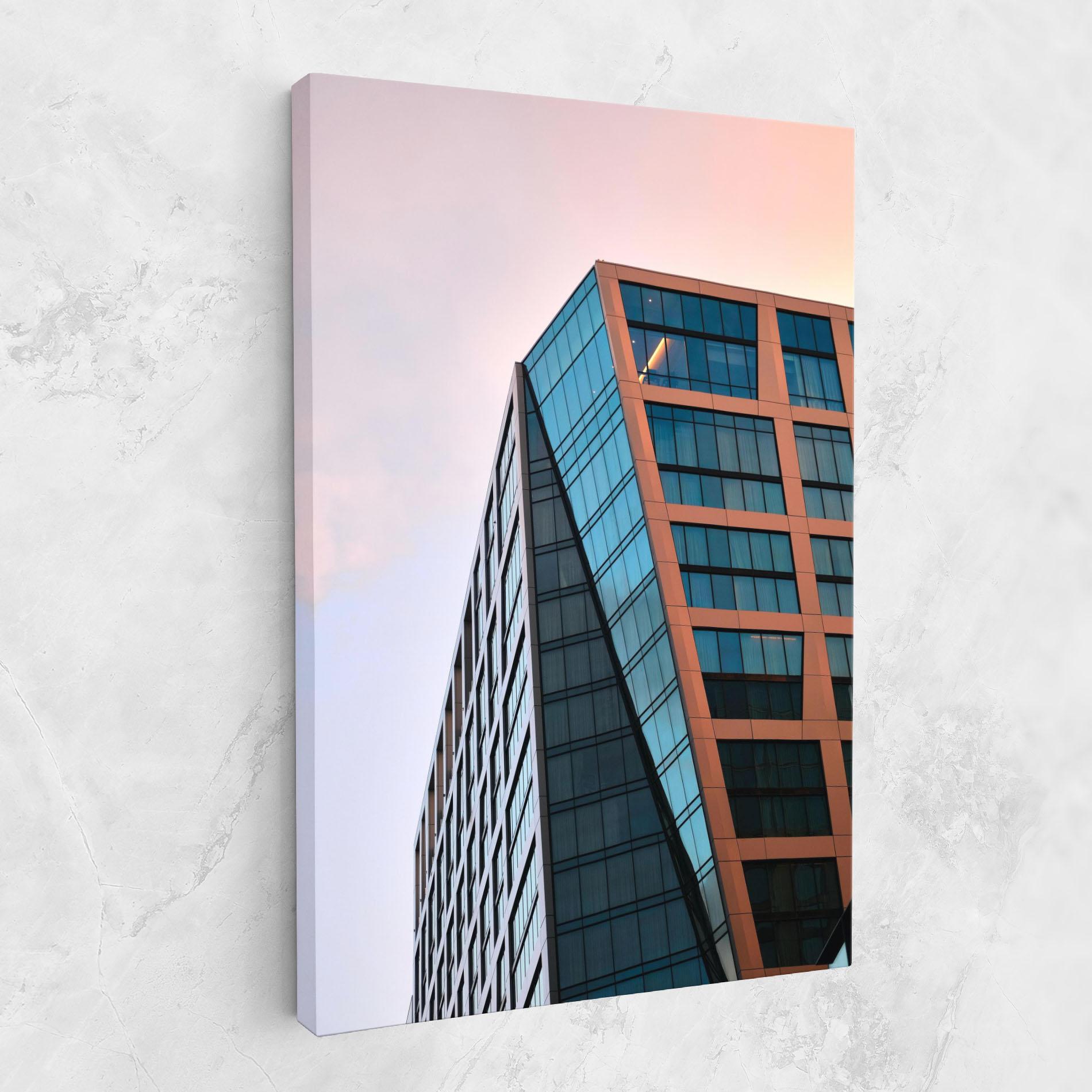Tablou Canvas Blue Glass Building mockup 1