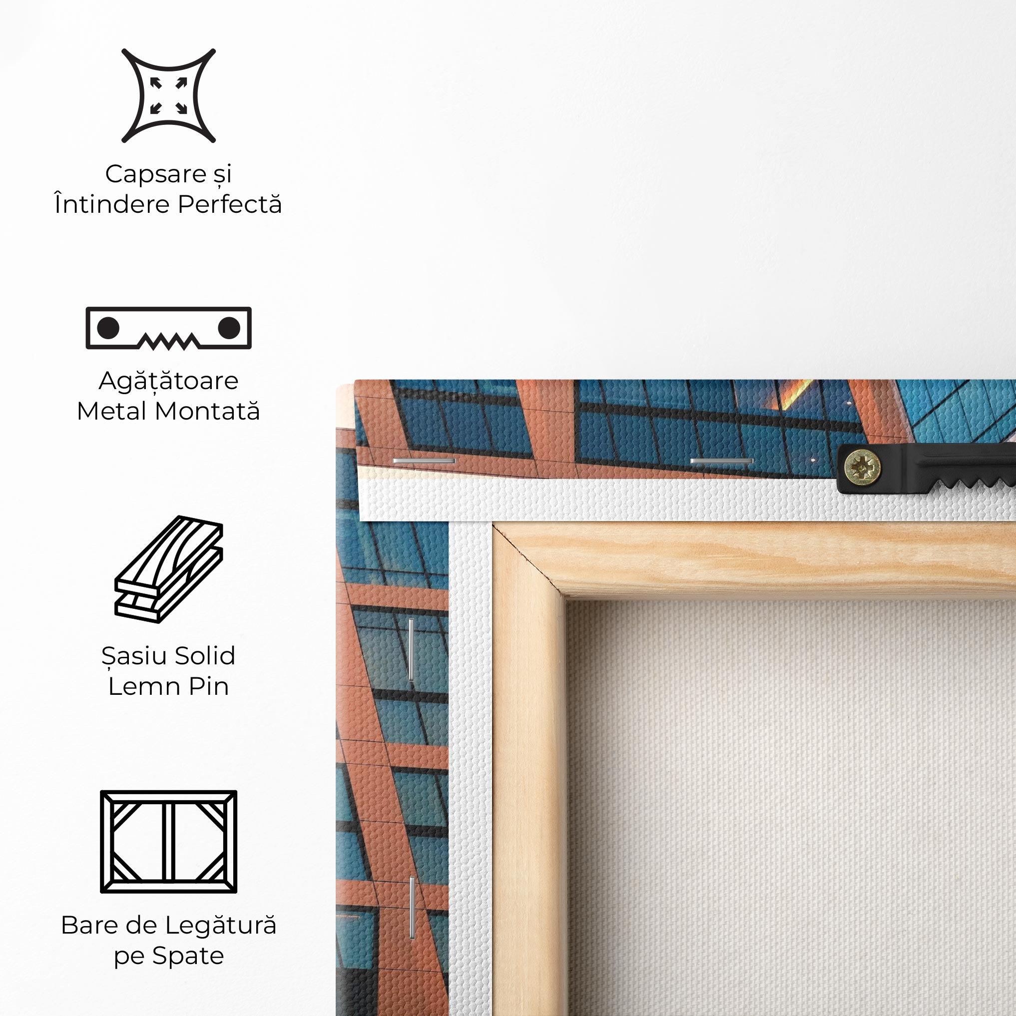 Tablou Canvas Blue Glass Building mockup 5