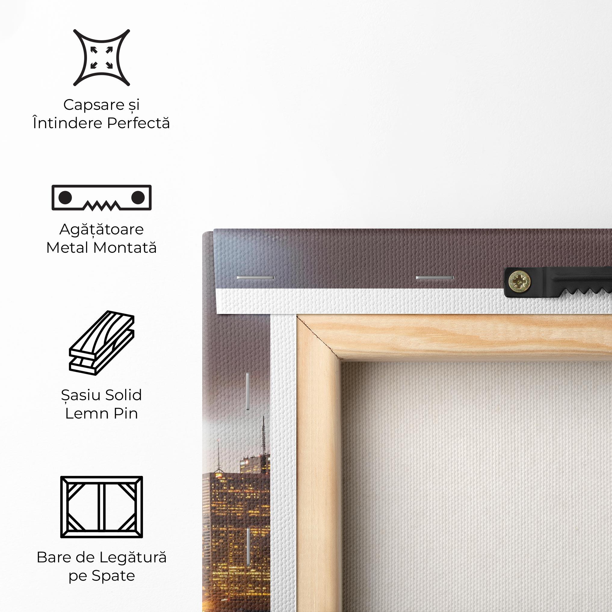 Tablou Canvas Gold Light City mockup 5