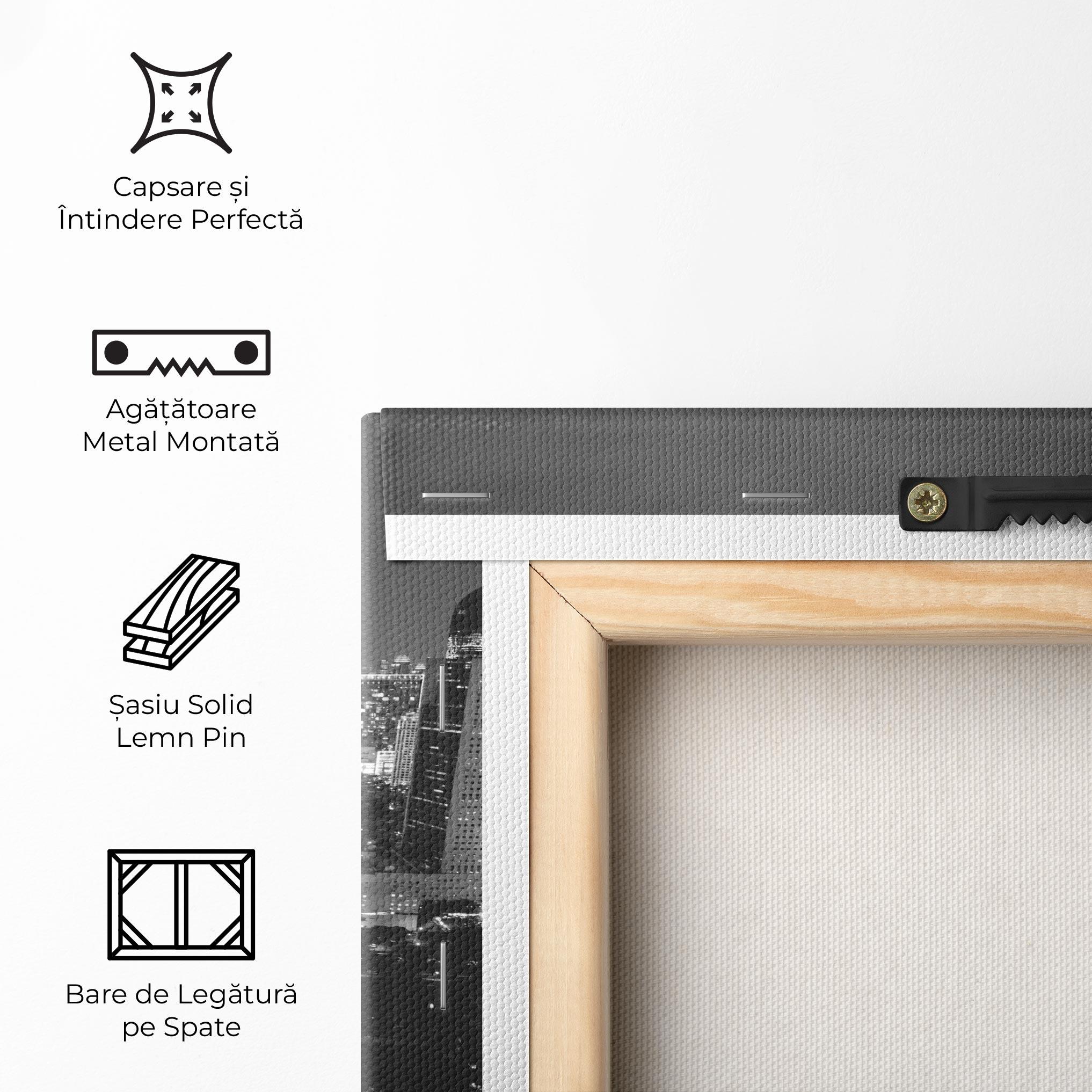 Tablou Canvas Grey Lights City mockup 5