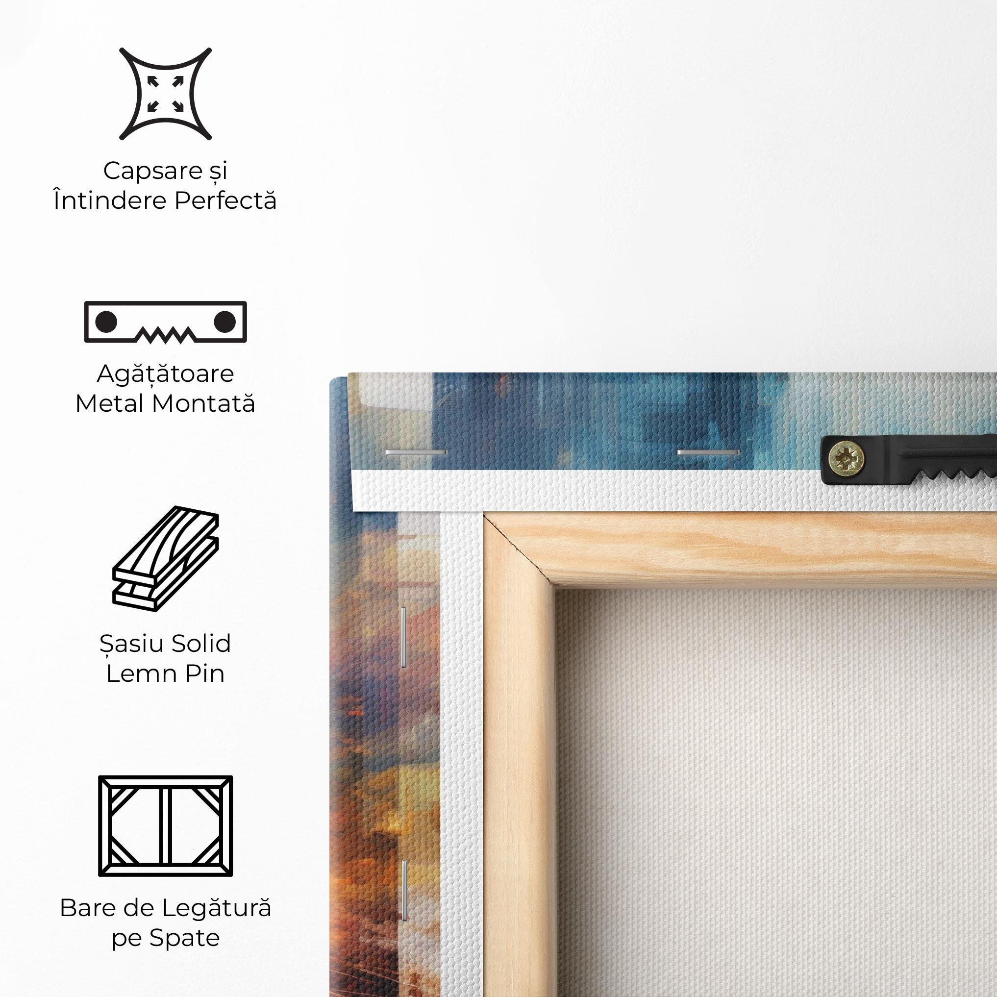 Tablou Canvas Orange Lights City mockup 5