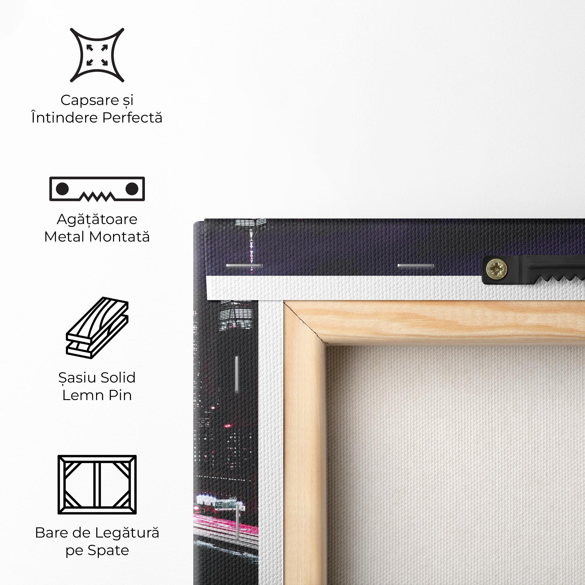 Tablou Canvas Pink Light City mockup 5