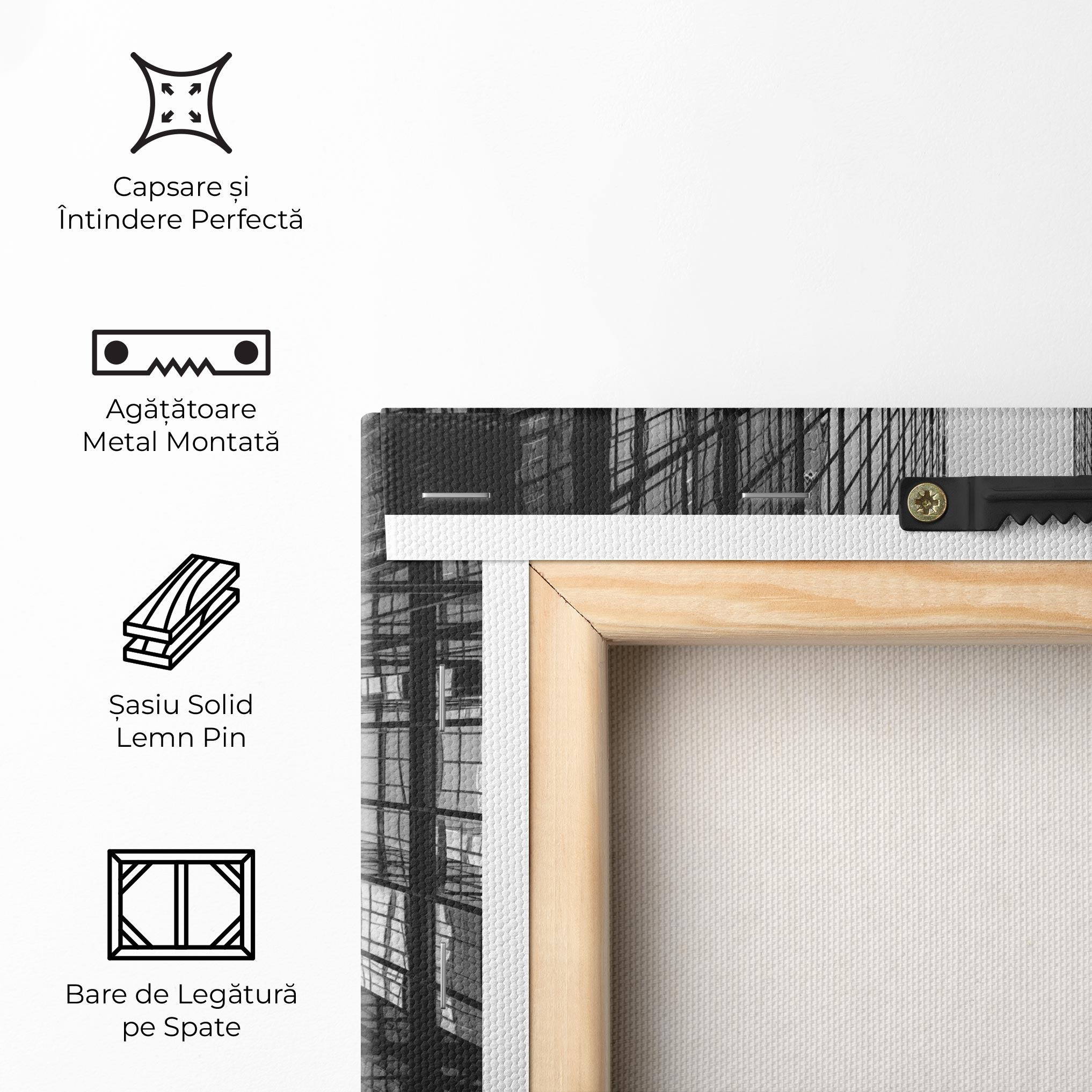 Tablou Canvas Plane Grey Building mockup 5