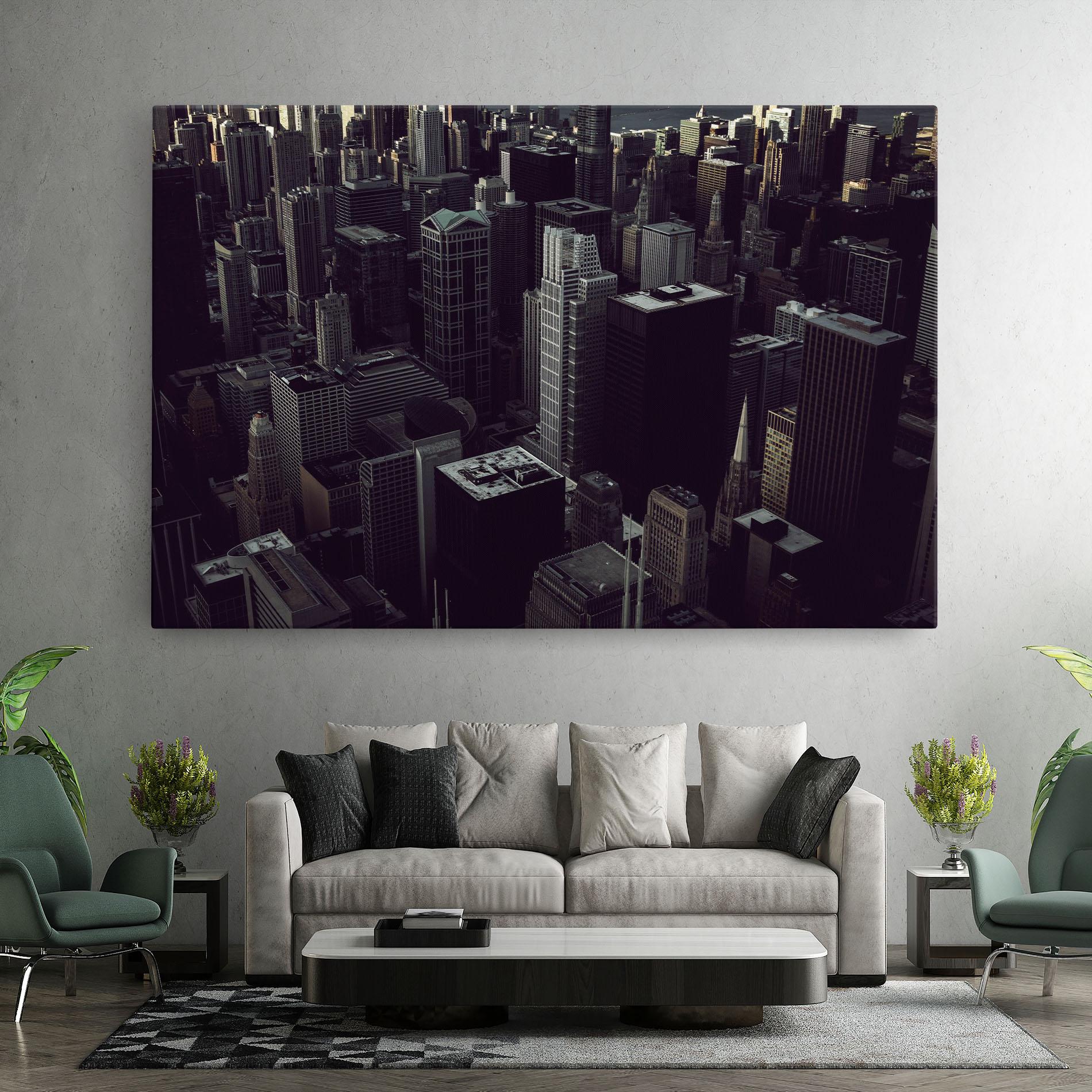 Tablou Canvas Black Cream Building mockup 7