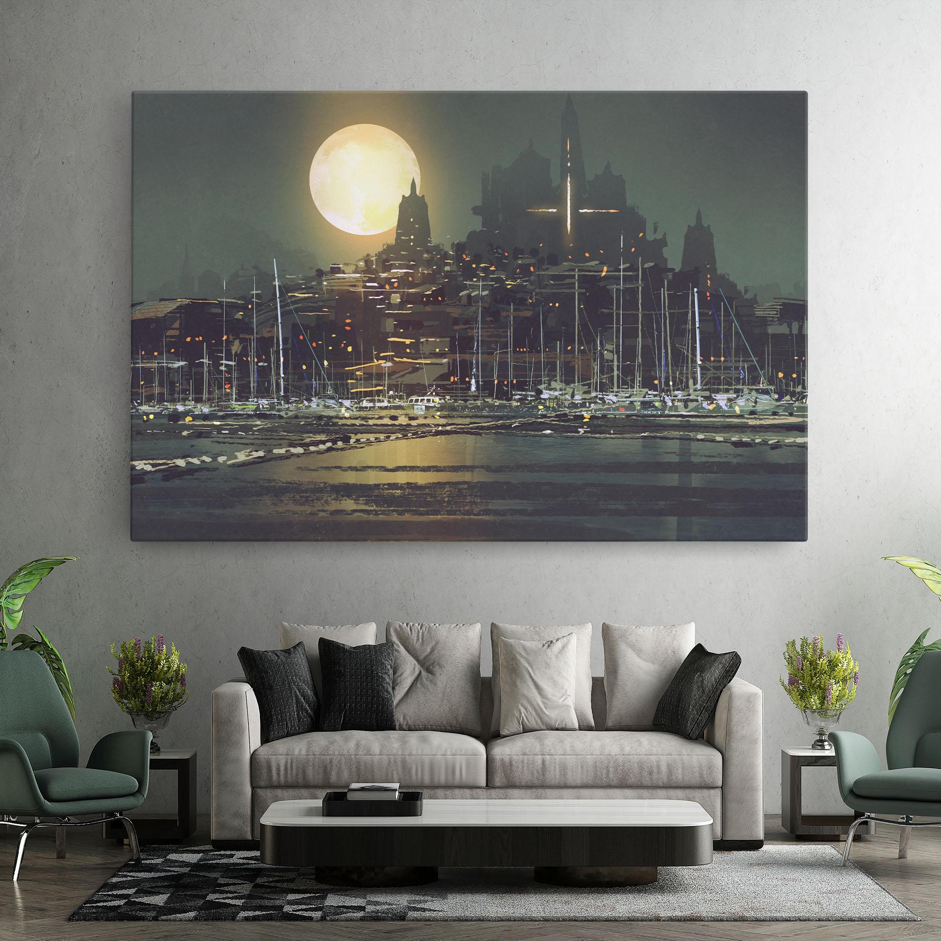 Tablou Canvas City Port mockup 7