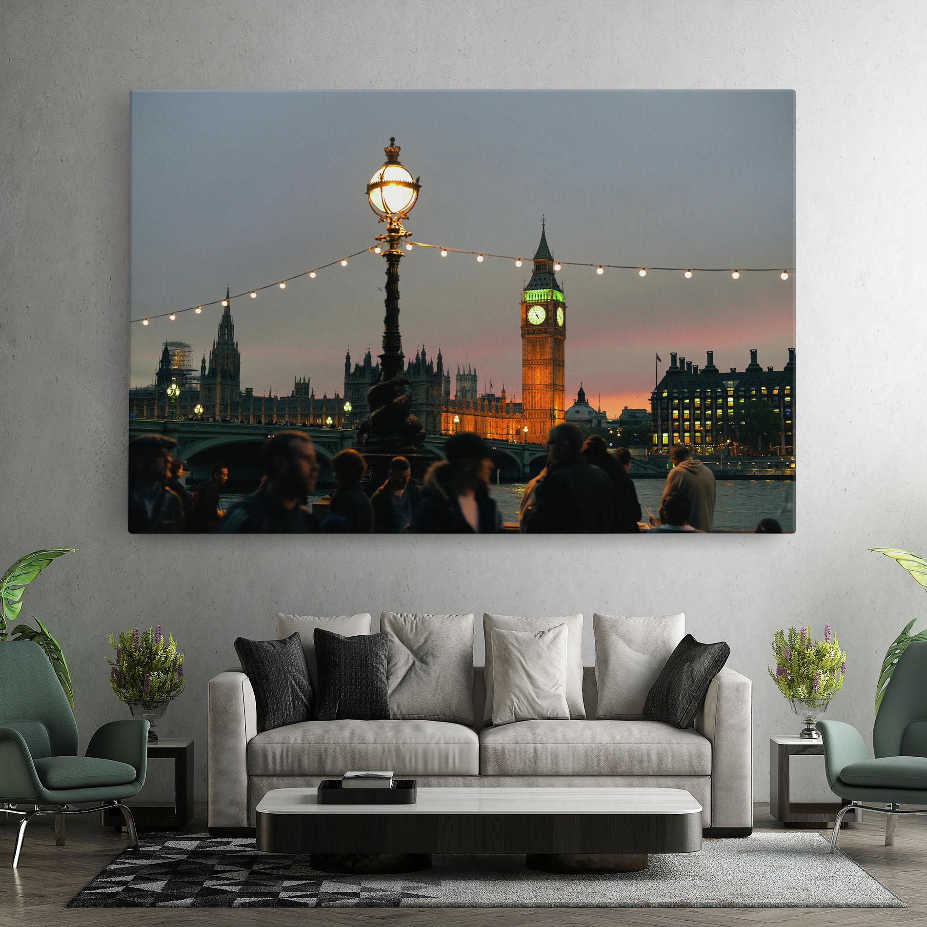 Tablou Canvas Clock Lights mockup 7