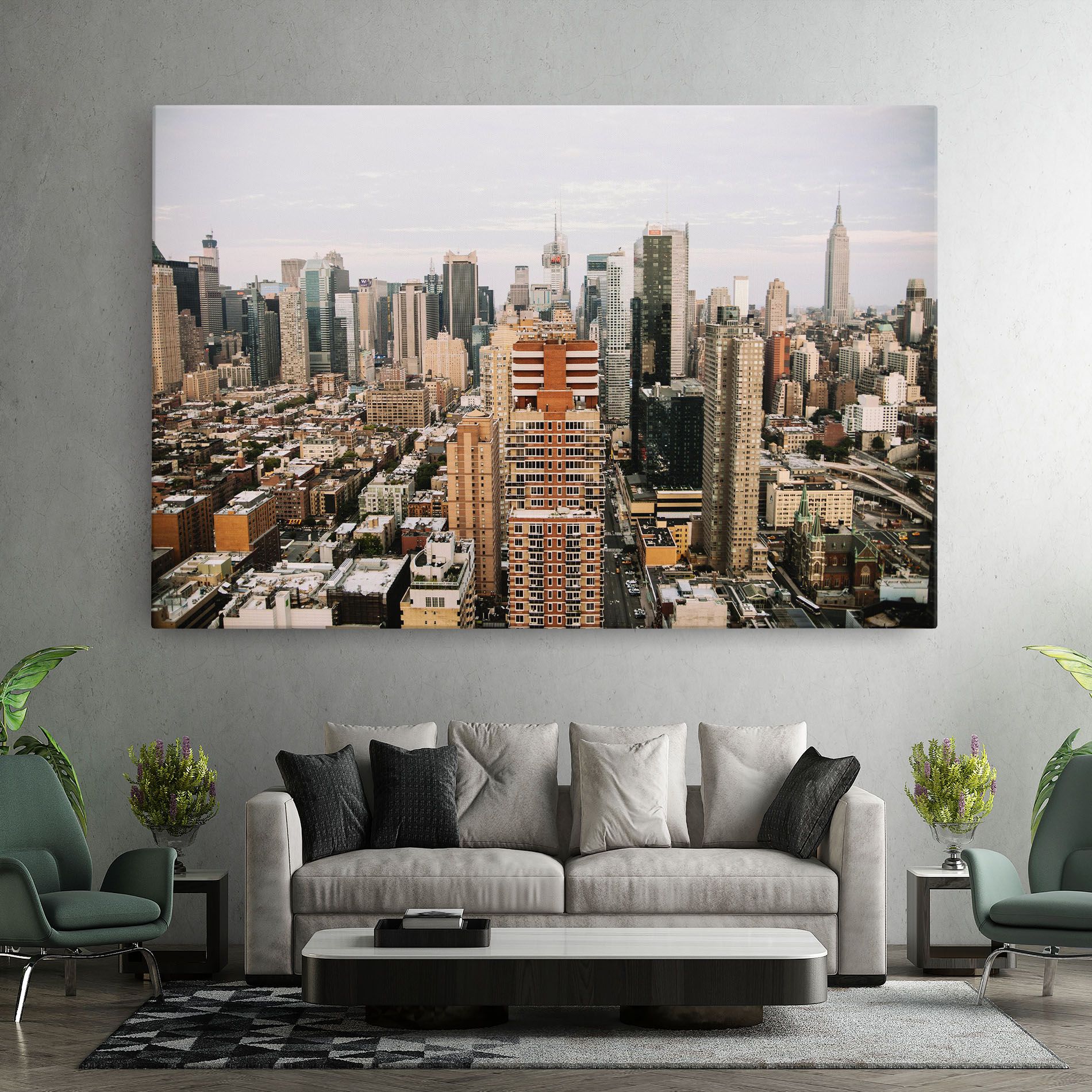 Cream Orange Building mockup 7