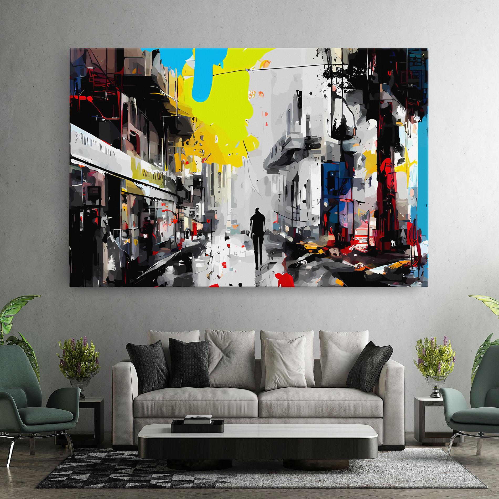 Tablou Canvas Grunge City Art mockup 7