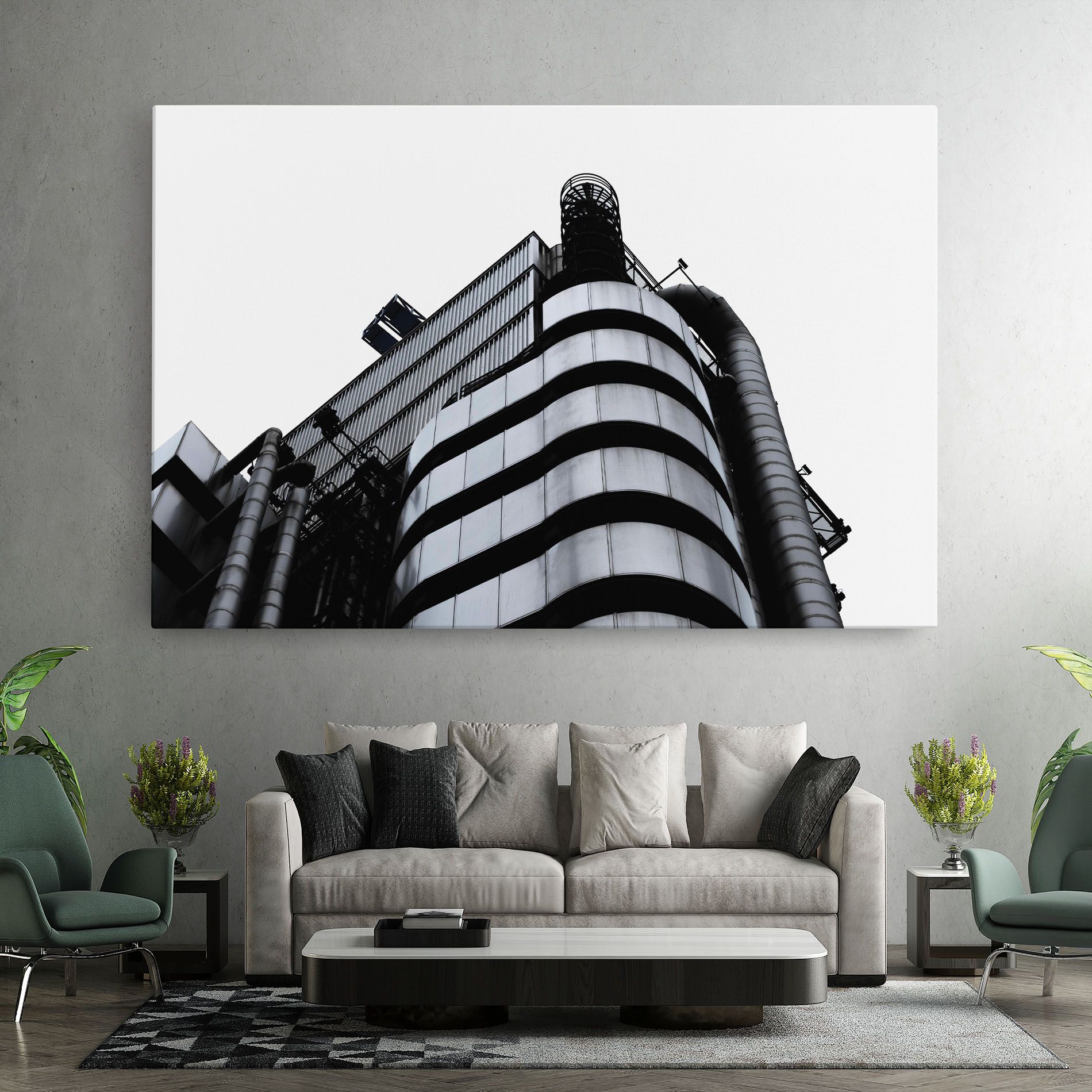 White Black Building mockup 7