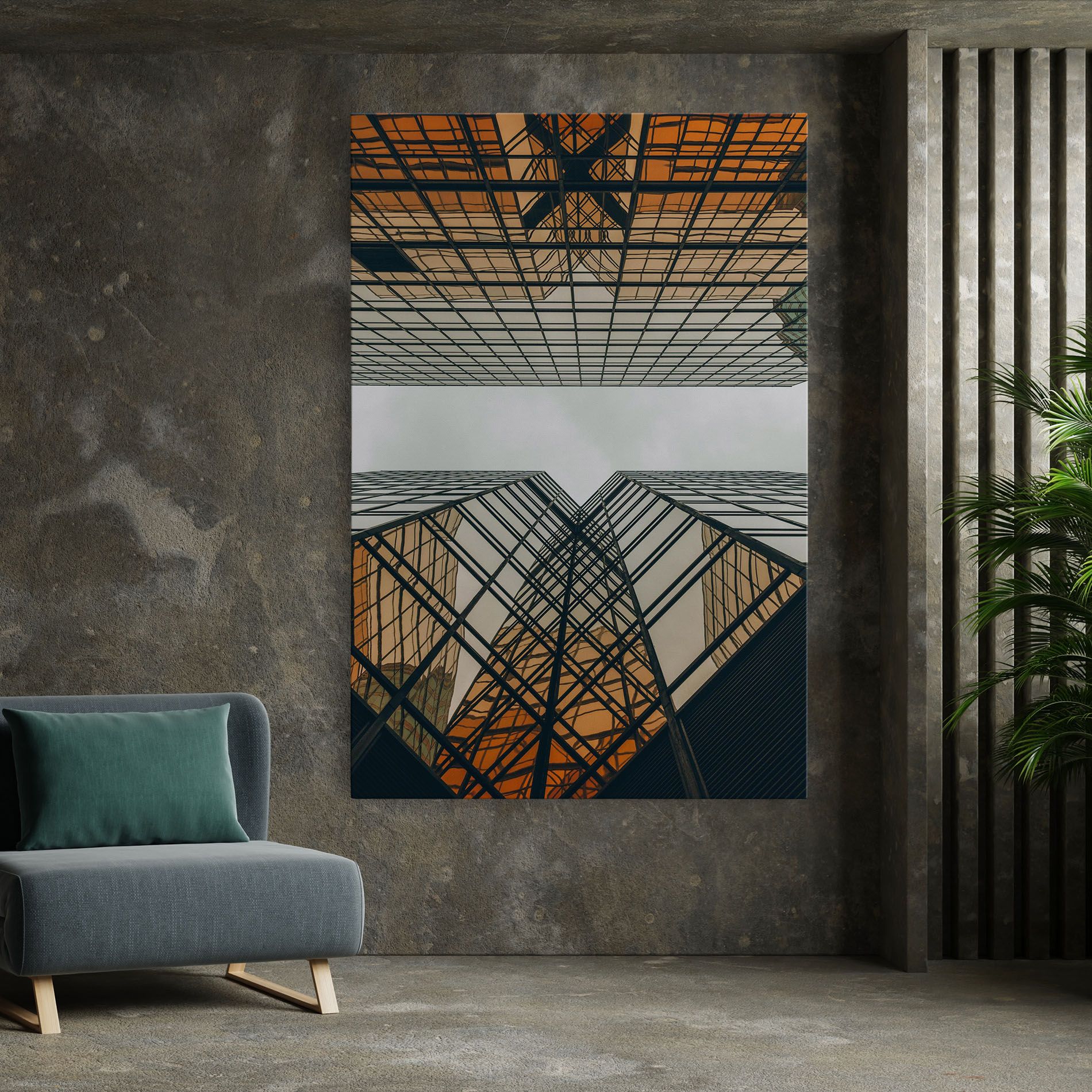 Orange Glass Building mockup 7