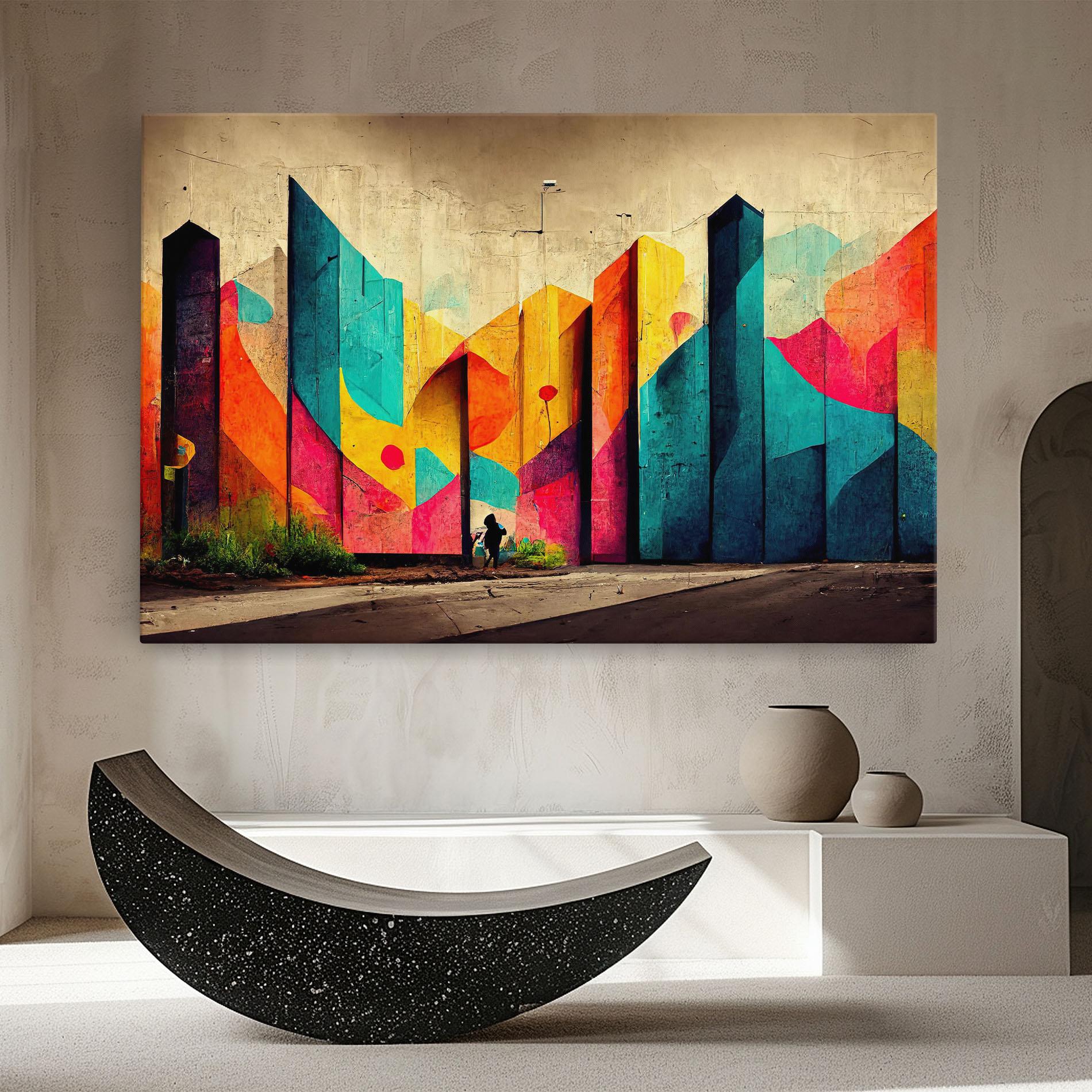 Tablou Canvas Abstract City Color mockup 8