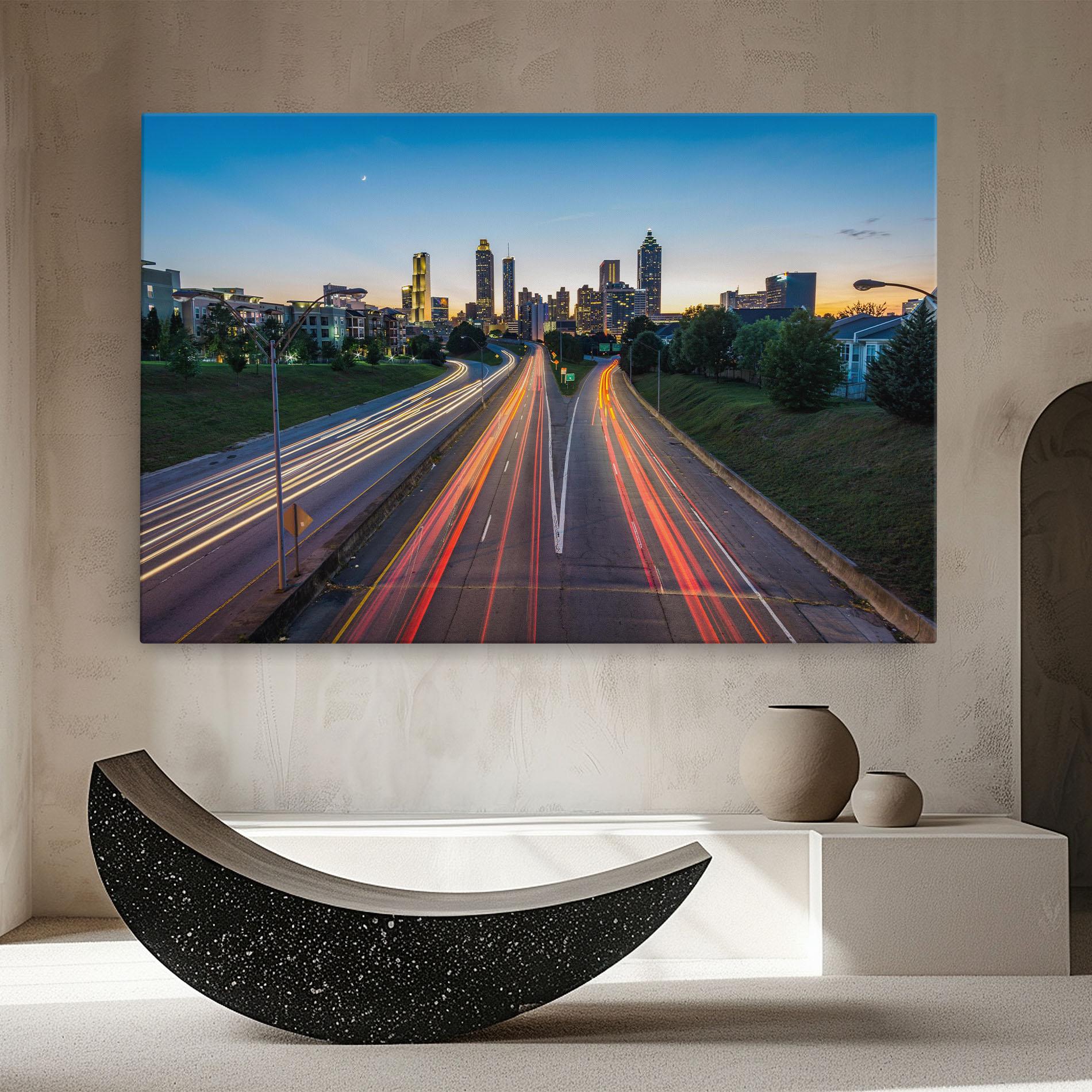 Tablou Canvas Car Lights City mockup 8