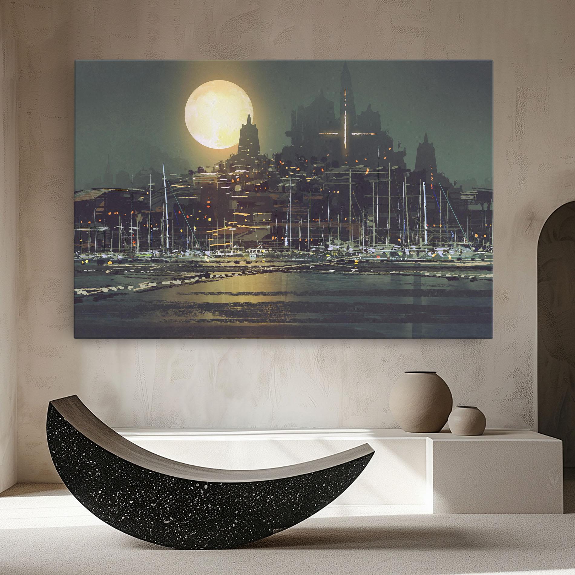 Tablou Canvas City Port mockup 8