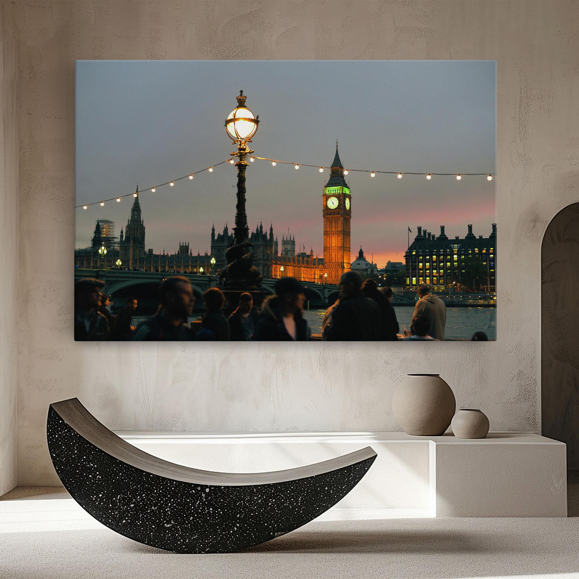 Tablou Canvas Clock Lights mockup 8